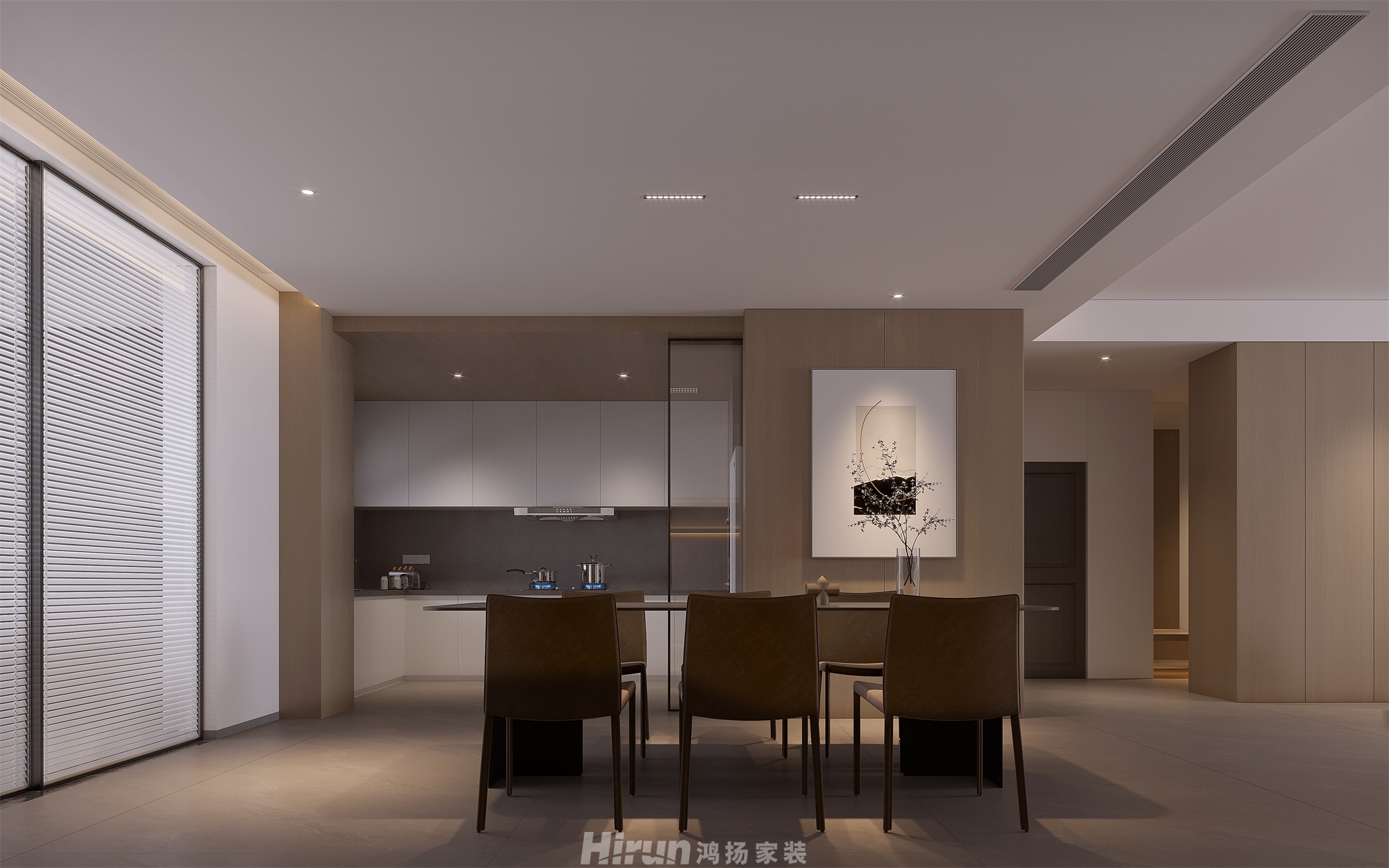 八方小區260㎡雅致現代大平層 裝修案例效果圖-7