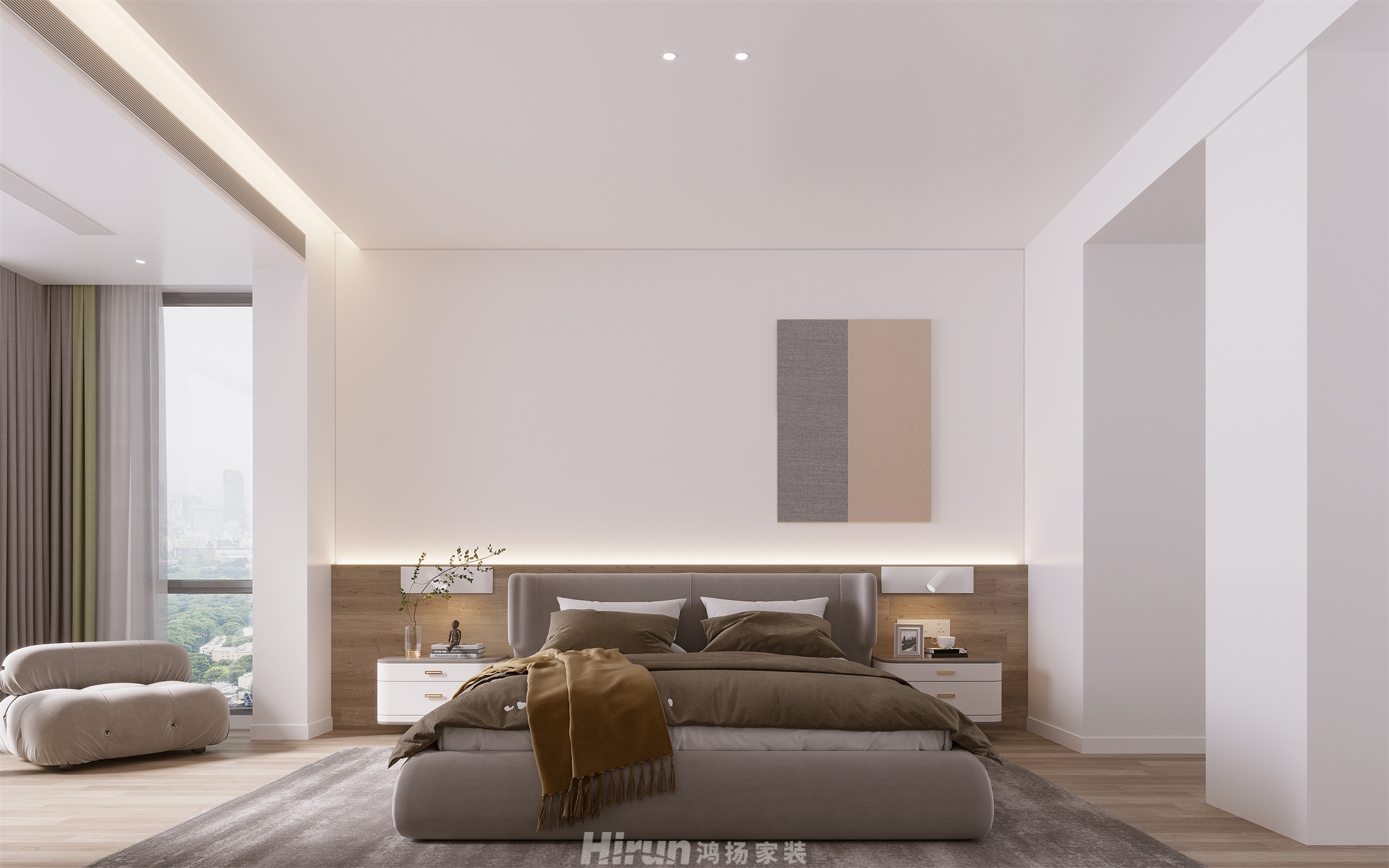 八方小區260㎡雅致現代大平層 裝修案例效果圖-8