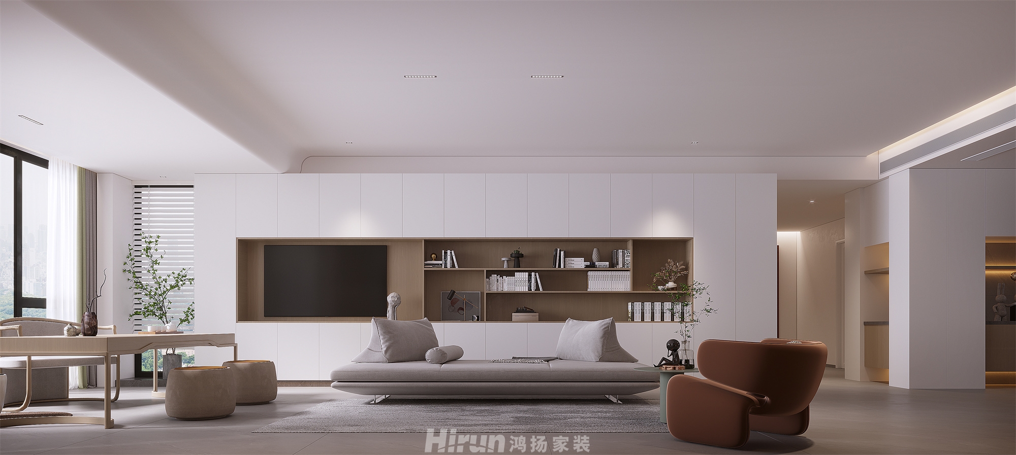 八方小區260㎡雅致現代大平層 裝修案例效果圖-6