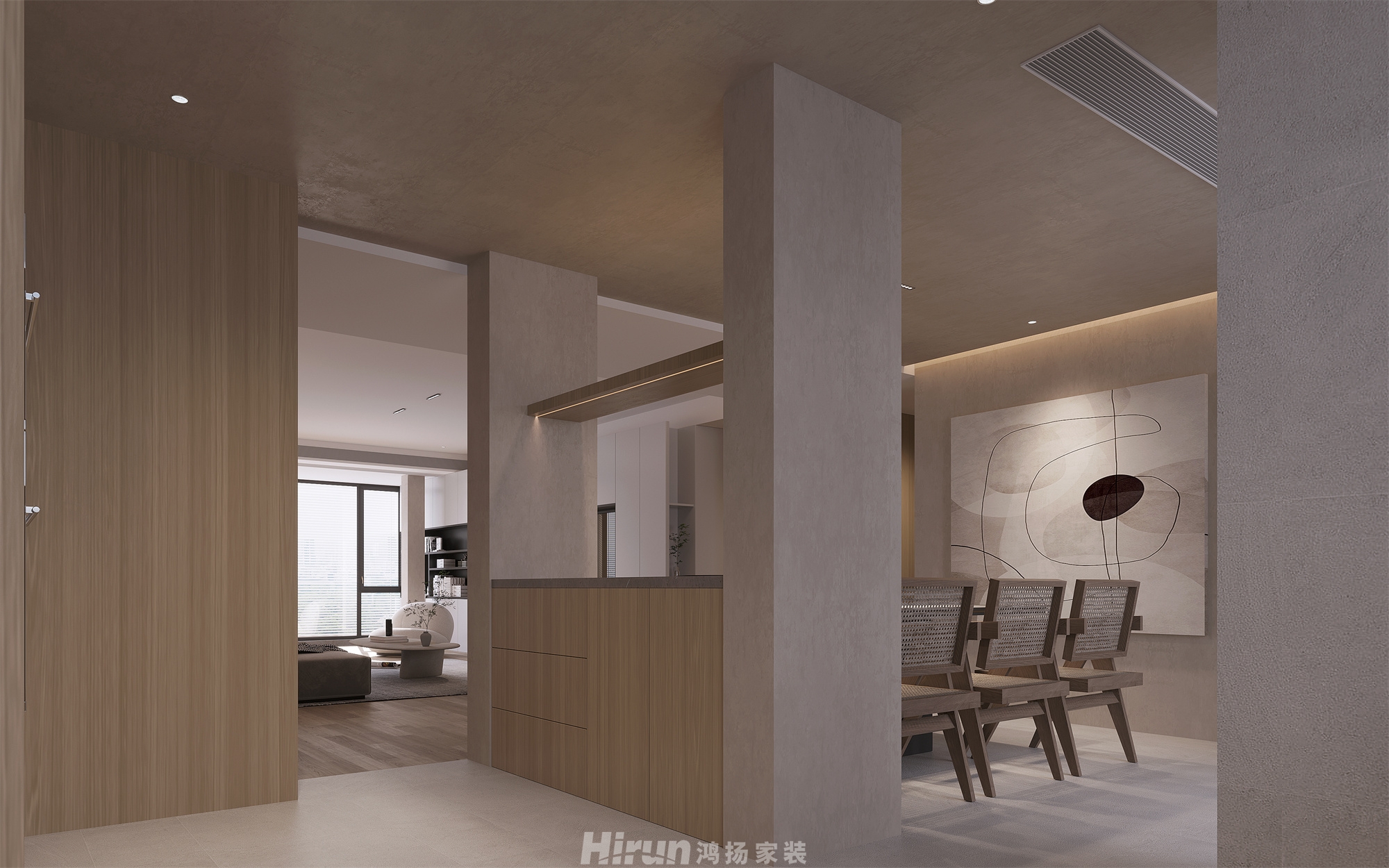 八方小區(qū)210㎡雅致現(xiàn)代大平層 裝修案例效果圖-13