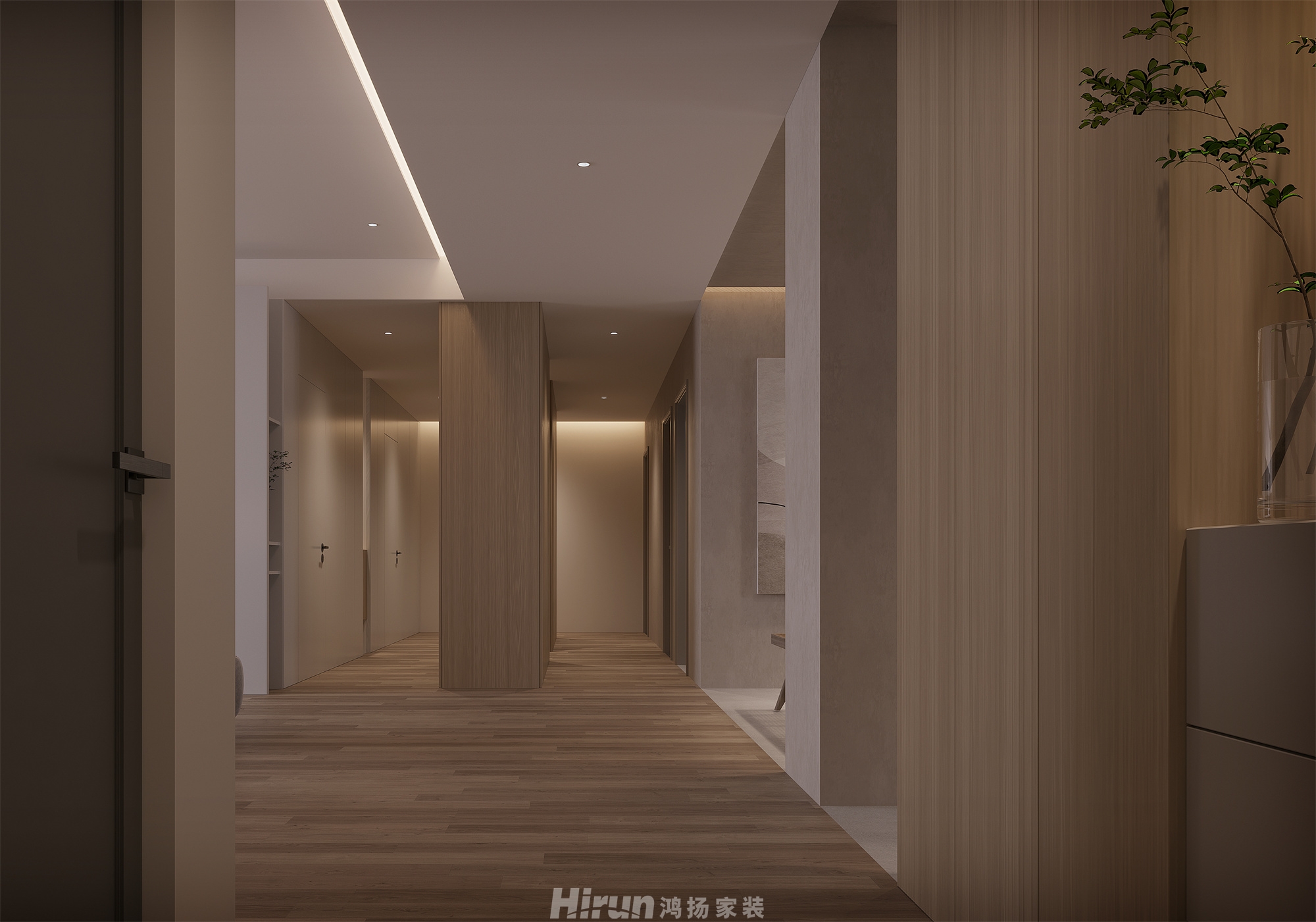 八方小區(qū)210㎡雅致現(xiàn)代大平層 裝修案例效果圖-12