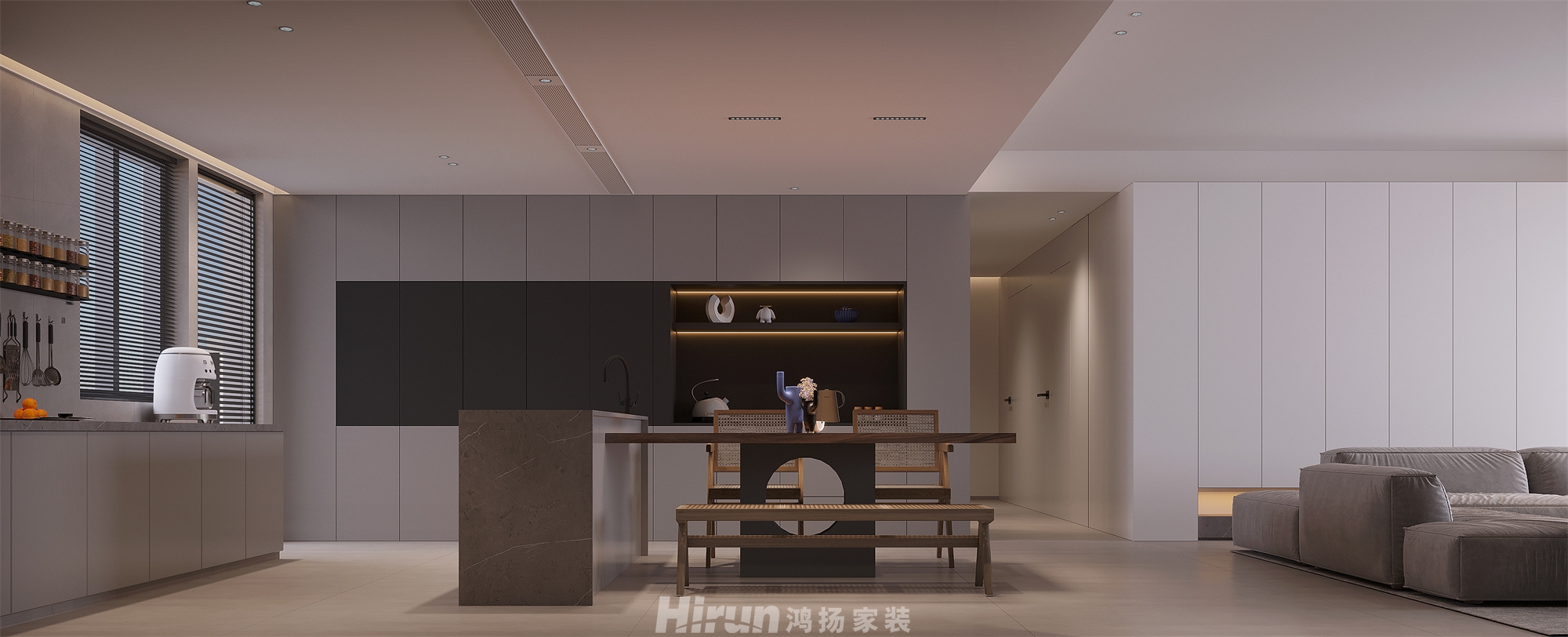 金茂悅200㎡北歐之光別墅 裝修案例效果圖-6