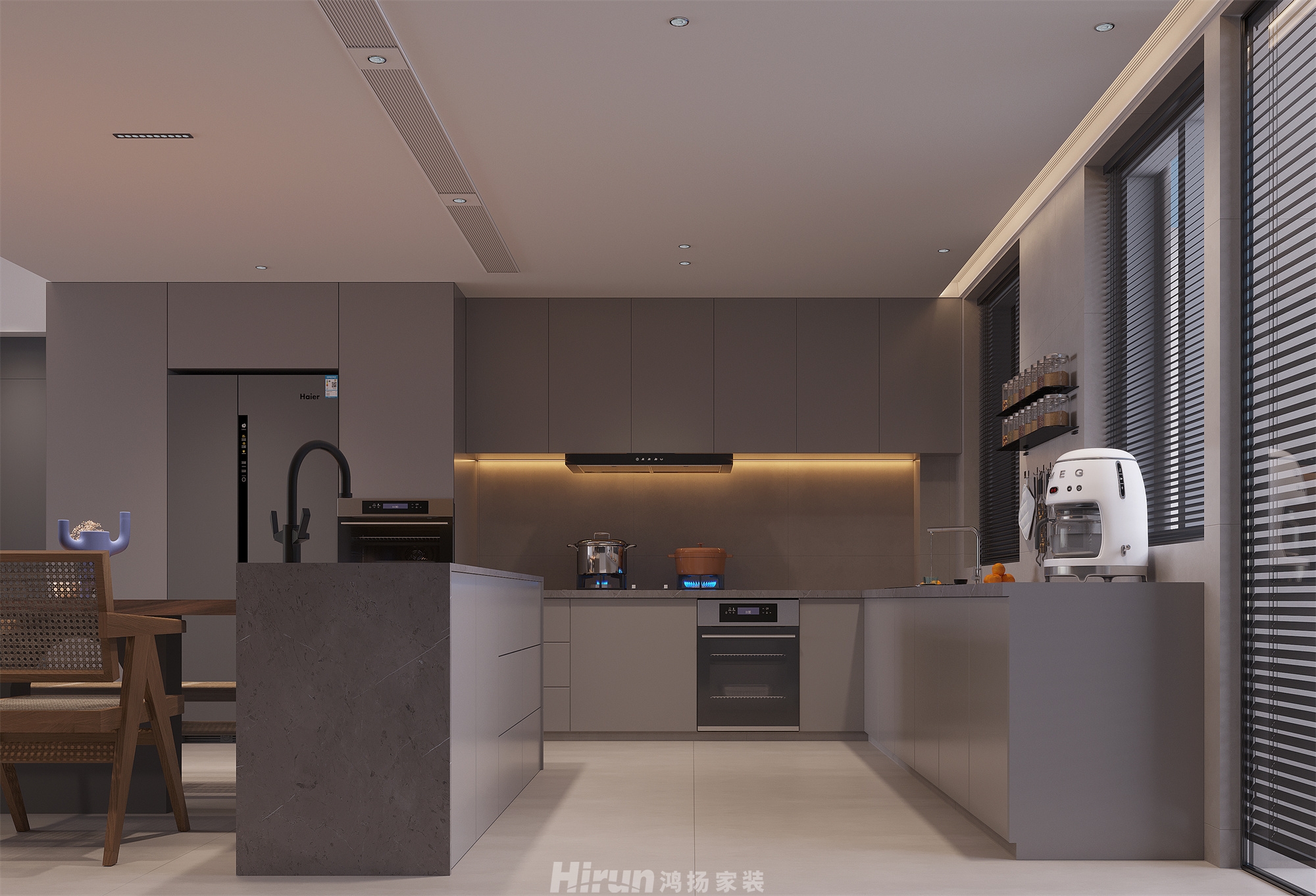 金茂悅200㎡北歐之光別墅 裝修案例效果圖-14