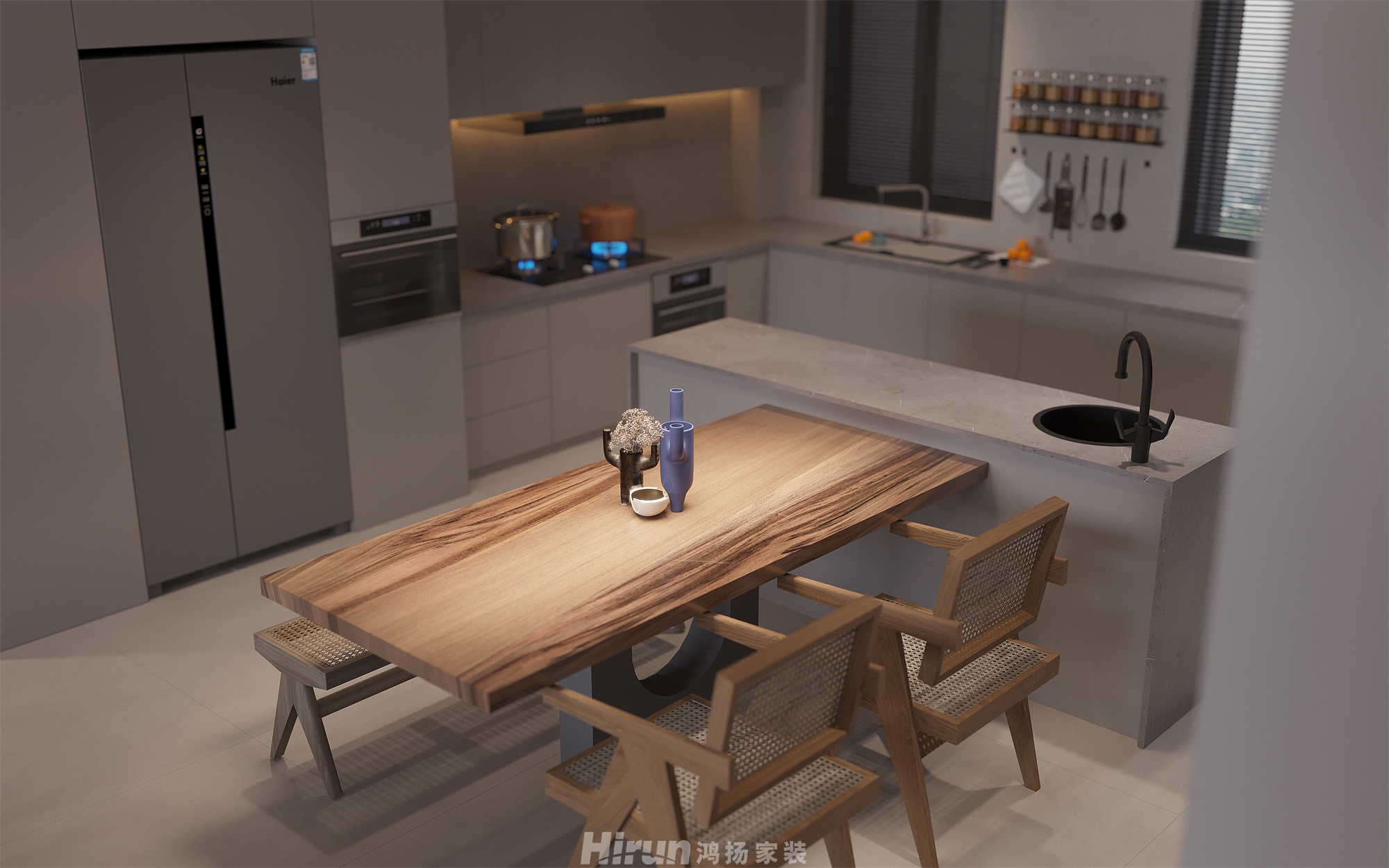 金茂悅200㎡北歐之光別墅 裝修案例效果圖-12