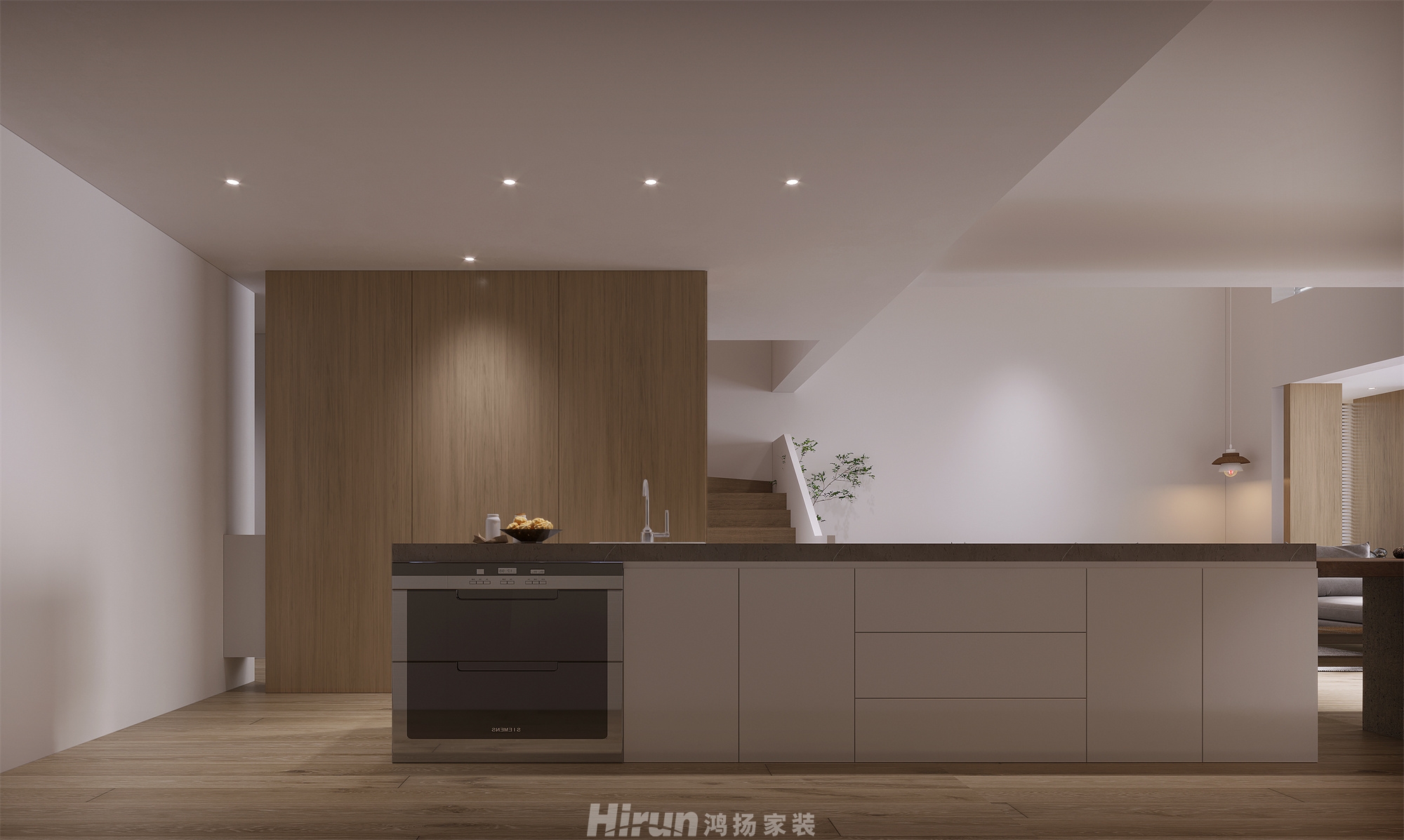 萬科紫臺240㎡北歐之光復式 裝修案例效果圖-3