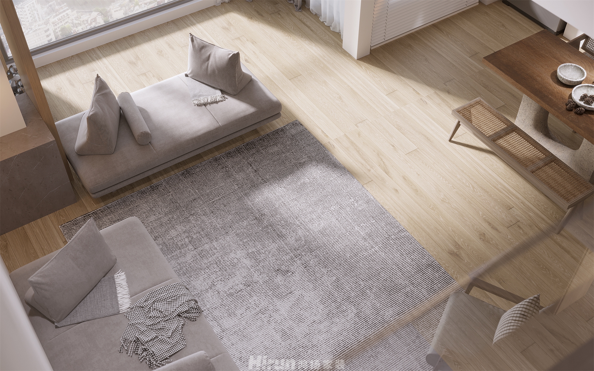 萬科紫臺240㎡北歐之光復式 裝修案例效果圖-10