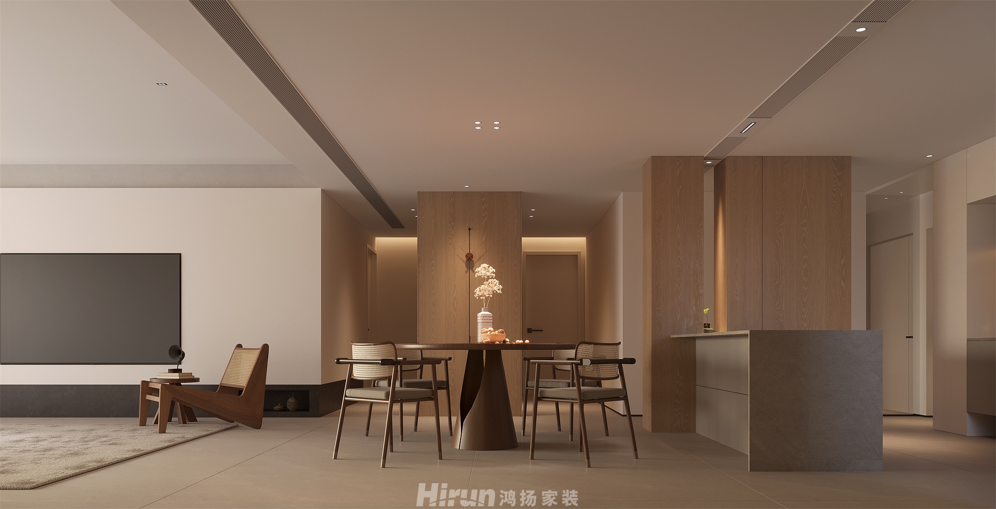 頤和家園190㎡北歐之光大平層 裝修案例效果圖-3