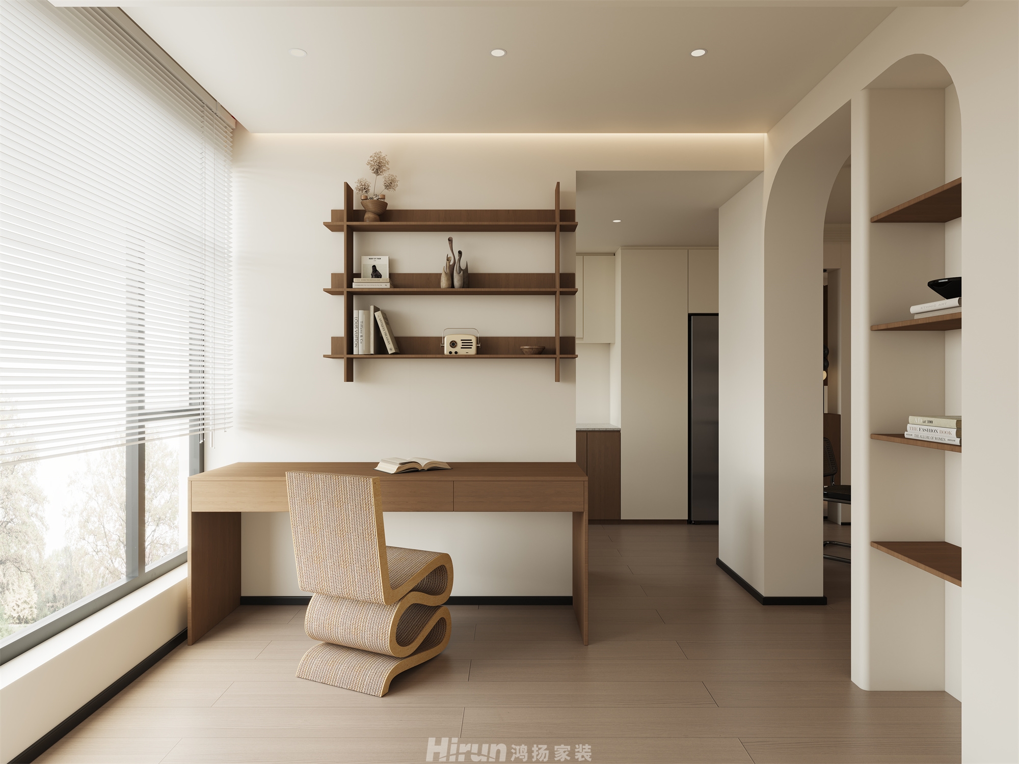 北國風光（舊房改造）120㎡復古風潮三居室 裝修案例效果圖-5