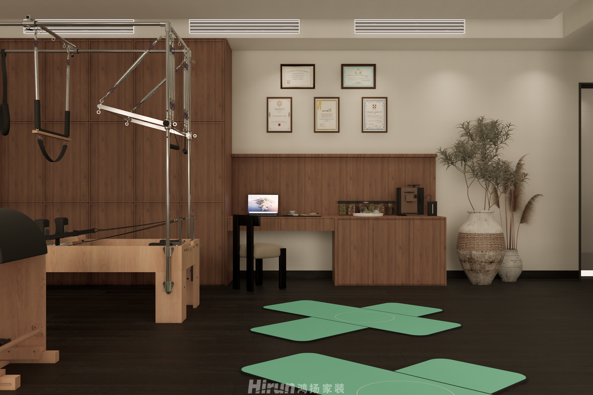 國金·禪柔工作室120㎡復古風潮二居室 裝修案例效果圖-3