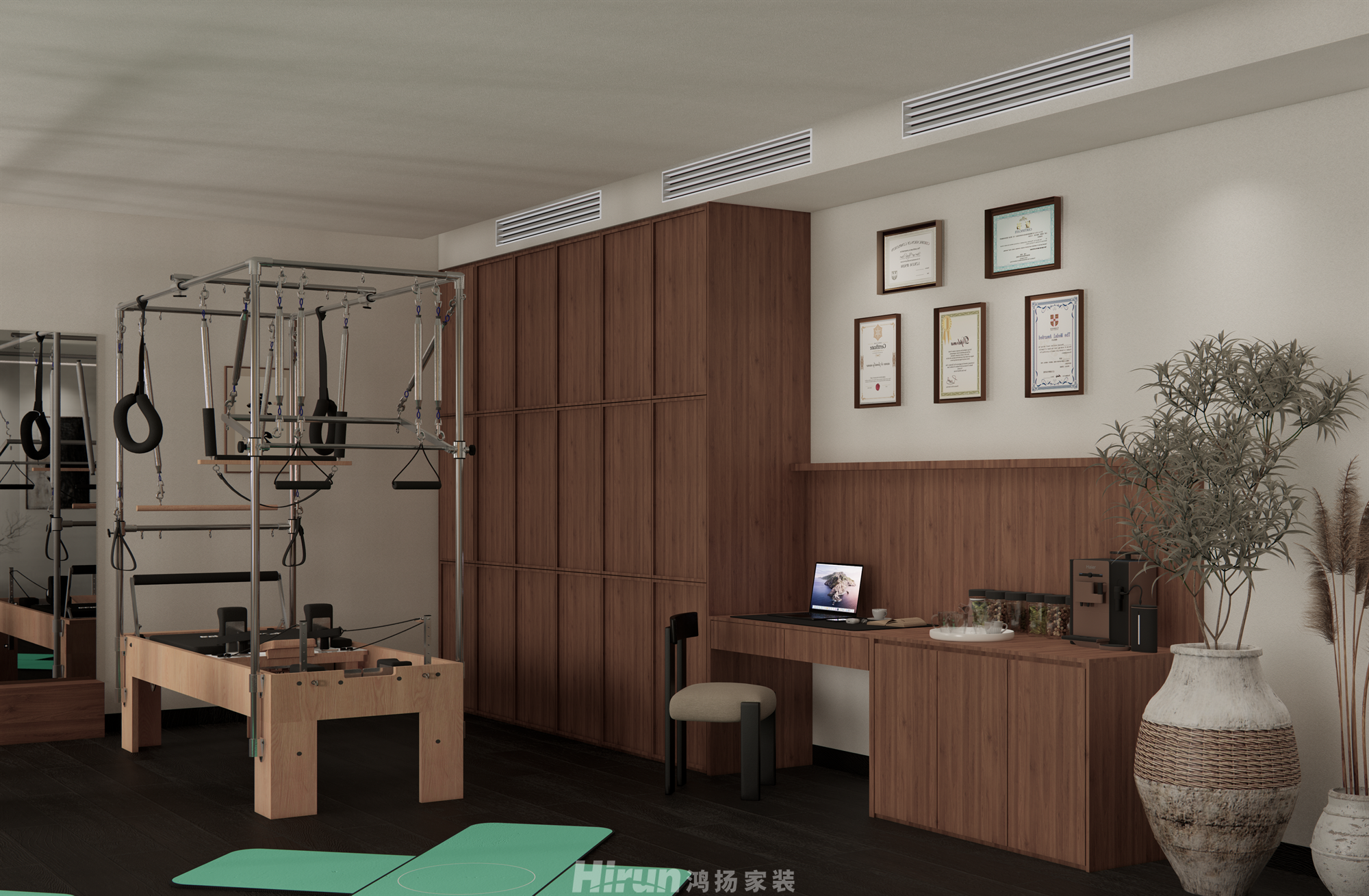 國金·禪柔工作室120㎡復古風潮二居室 裝修案例效果圖-6