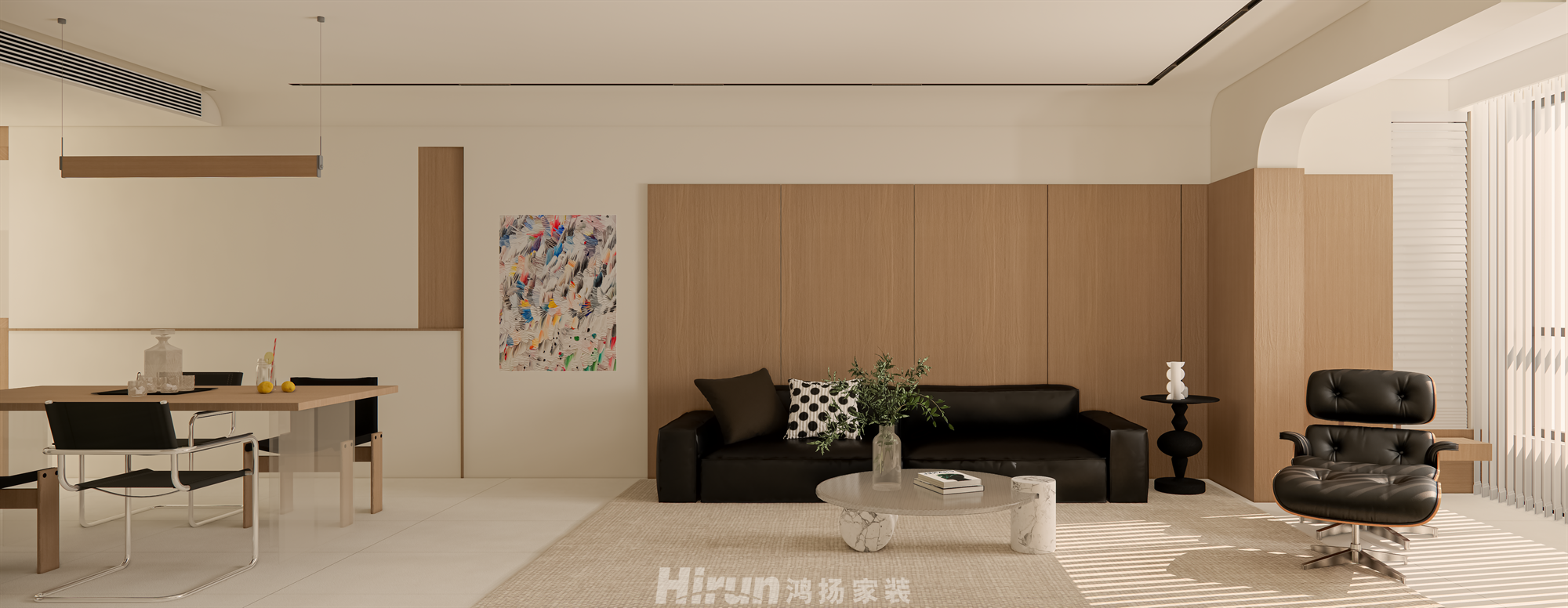 旭輝國悅府120㎡北歐之光四居室 裝修案例效果圖-3