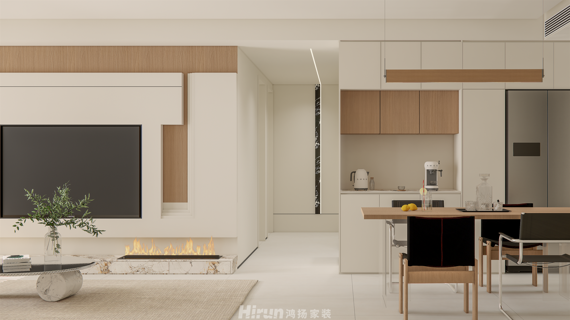 旭輝國悅府120㎡北歐之光四居室 裝修案例效果圖-4