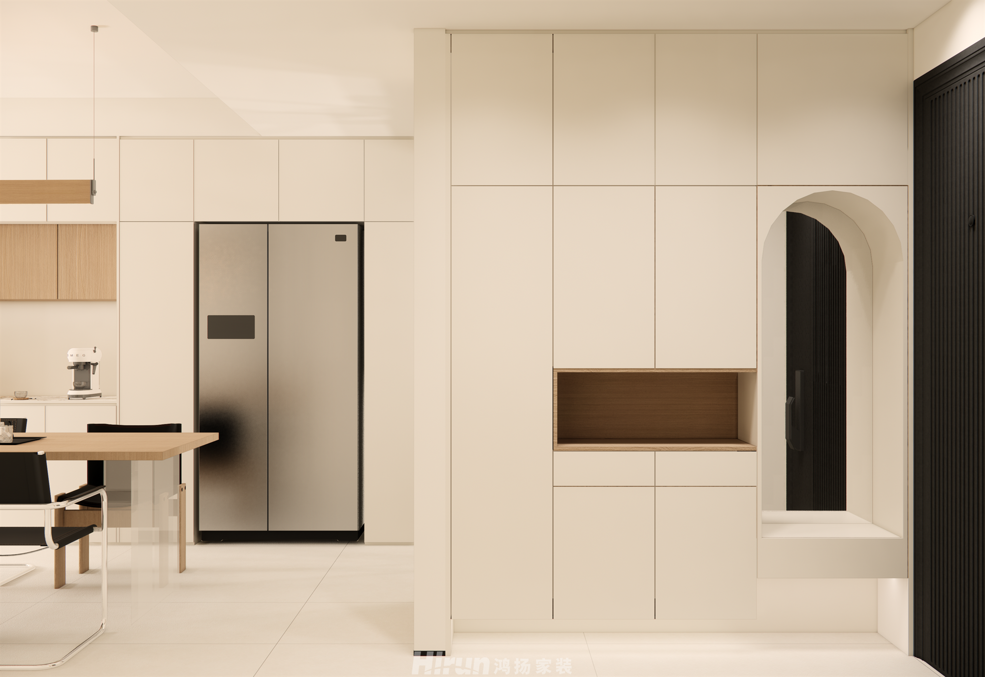 旭輝國悅府120㎡北歐之光四居室 裝修案例效果圖-6