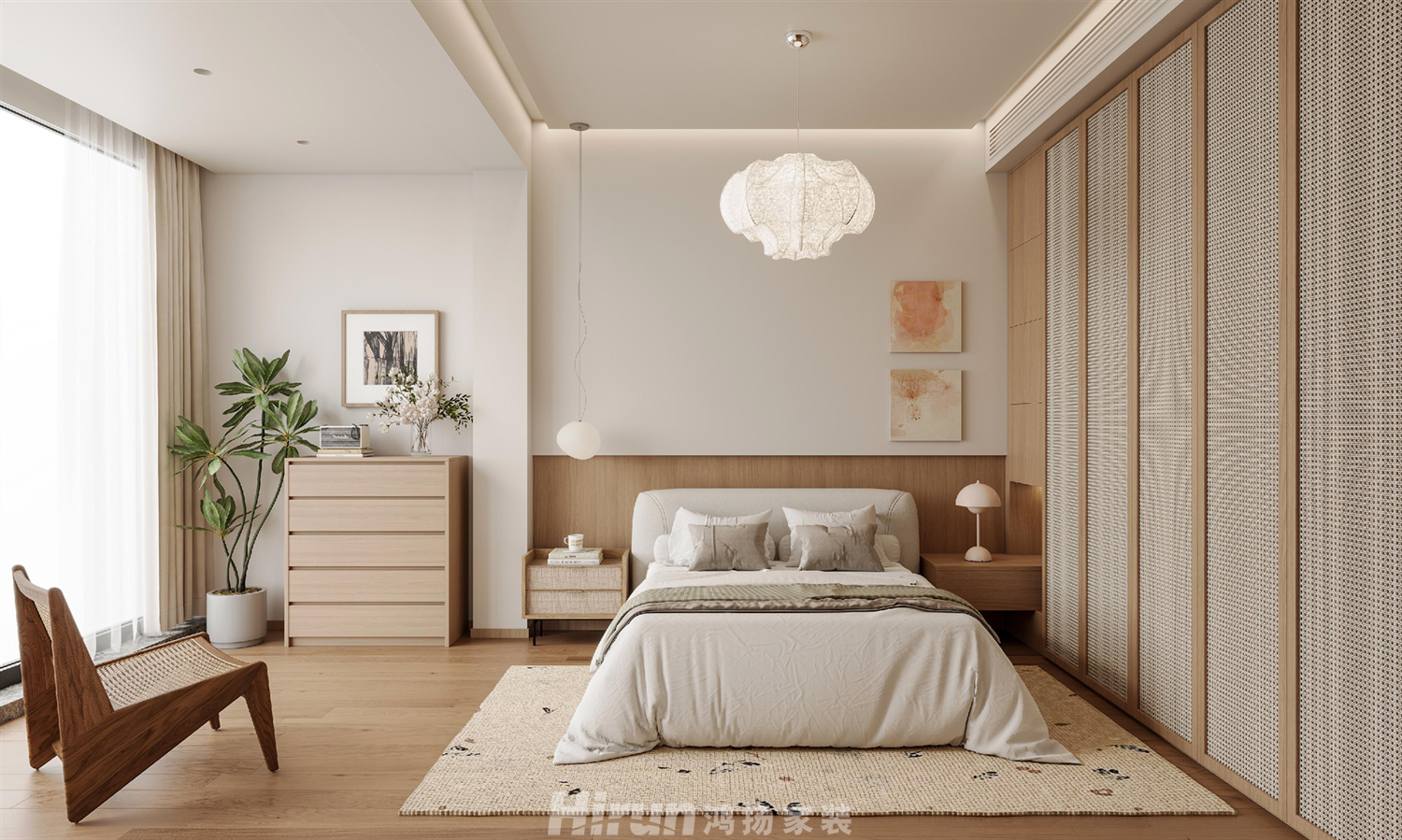 麓湖郡200㎡復合寫意四居室 裝修案例效果圖-14