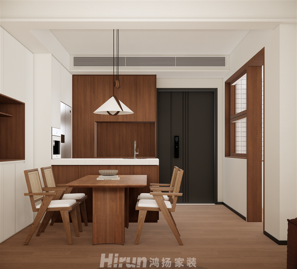 福天藏郡140㎡復古風潮四居室 裝修案例效果圖-4