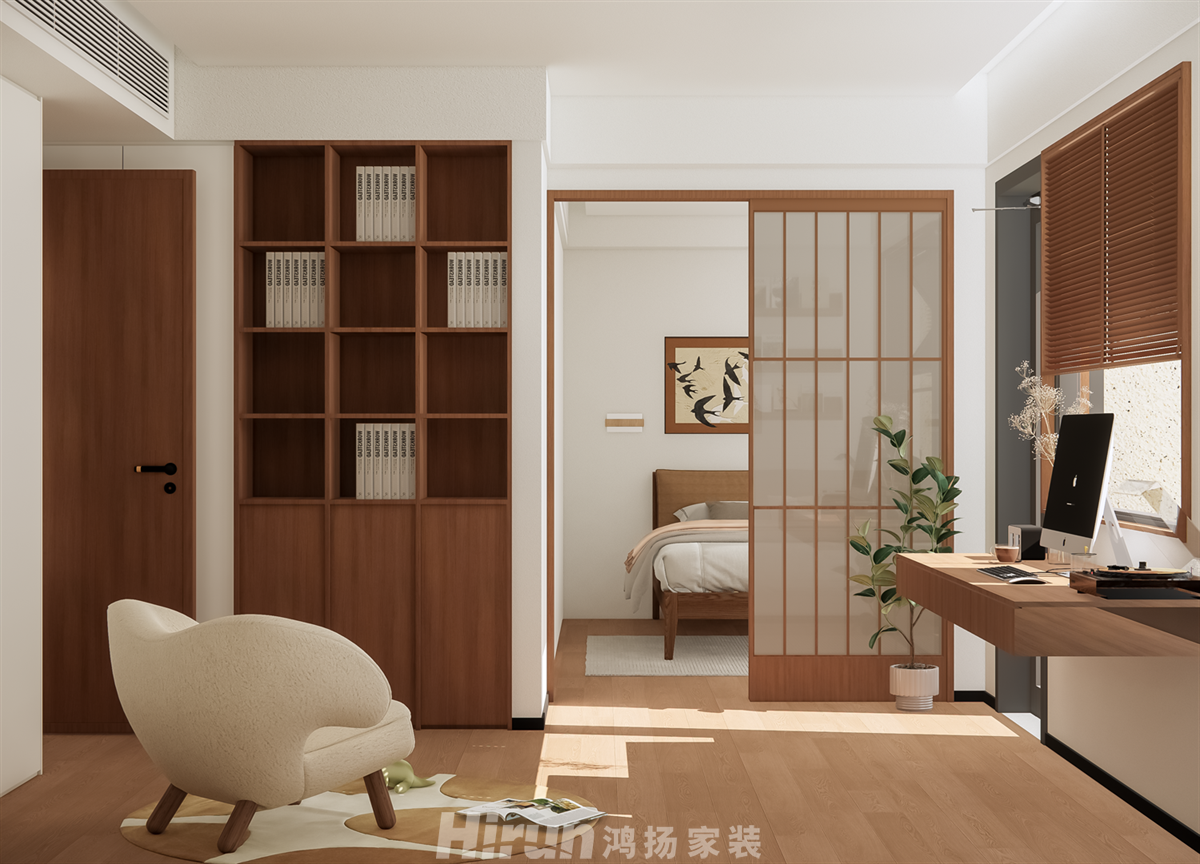 福天藏郡140㎡復古風潮四居室 裝修案例效果圖-5