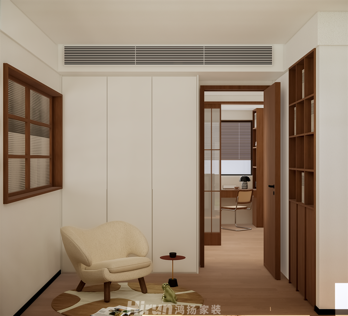 福天藏郡140㎡復古風潮四居室 裝修案例效果圖-16