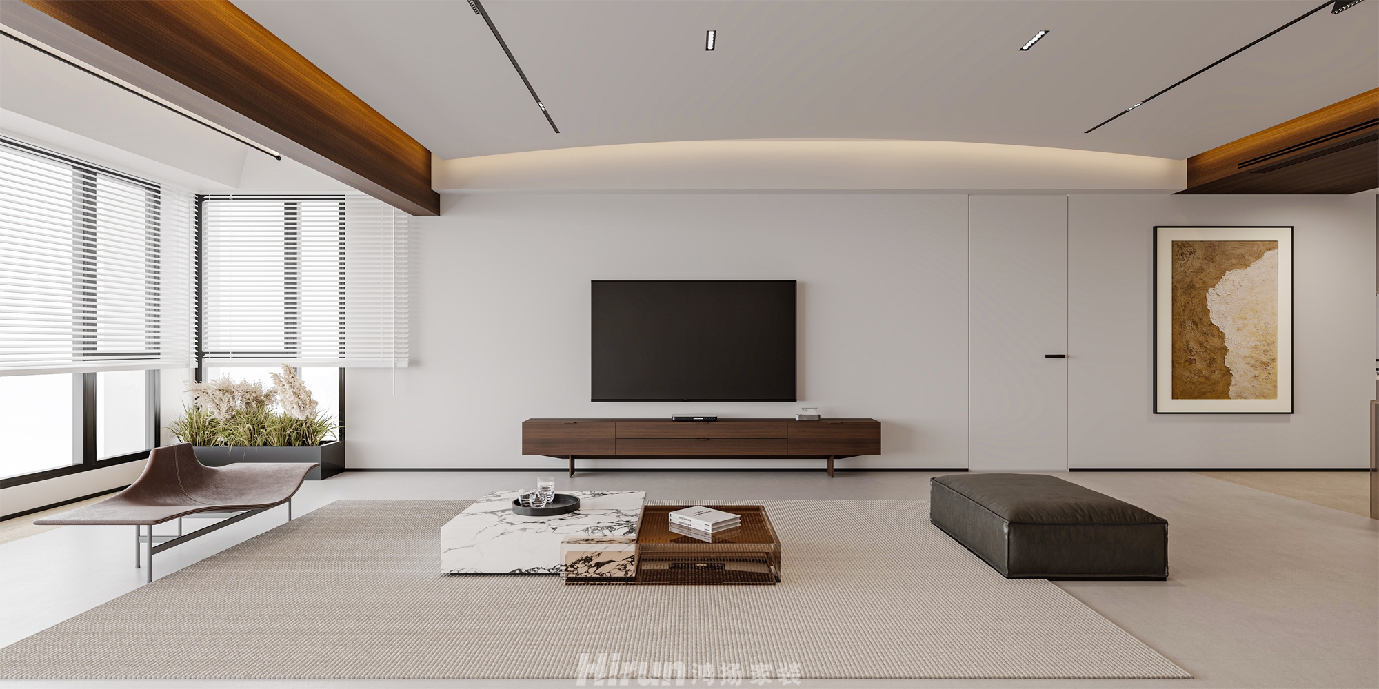 東風映200㎡北歐之光大平層 裝修案例效果圖-5