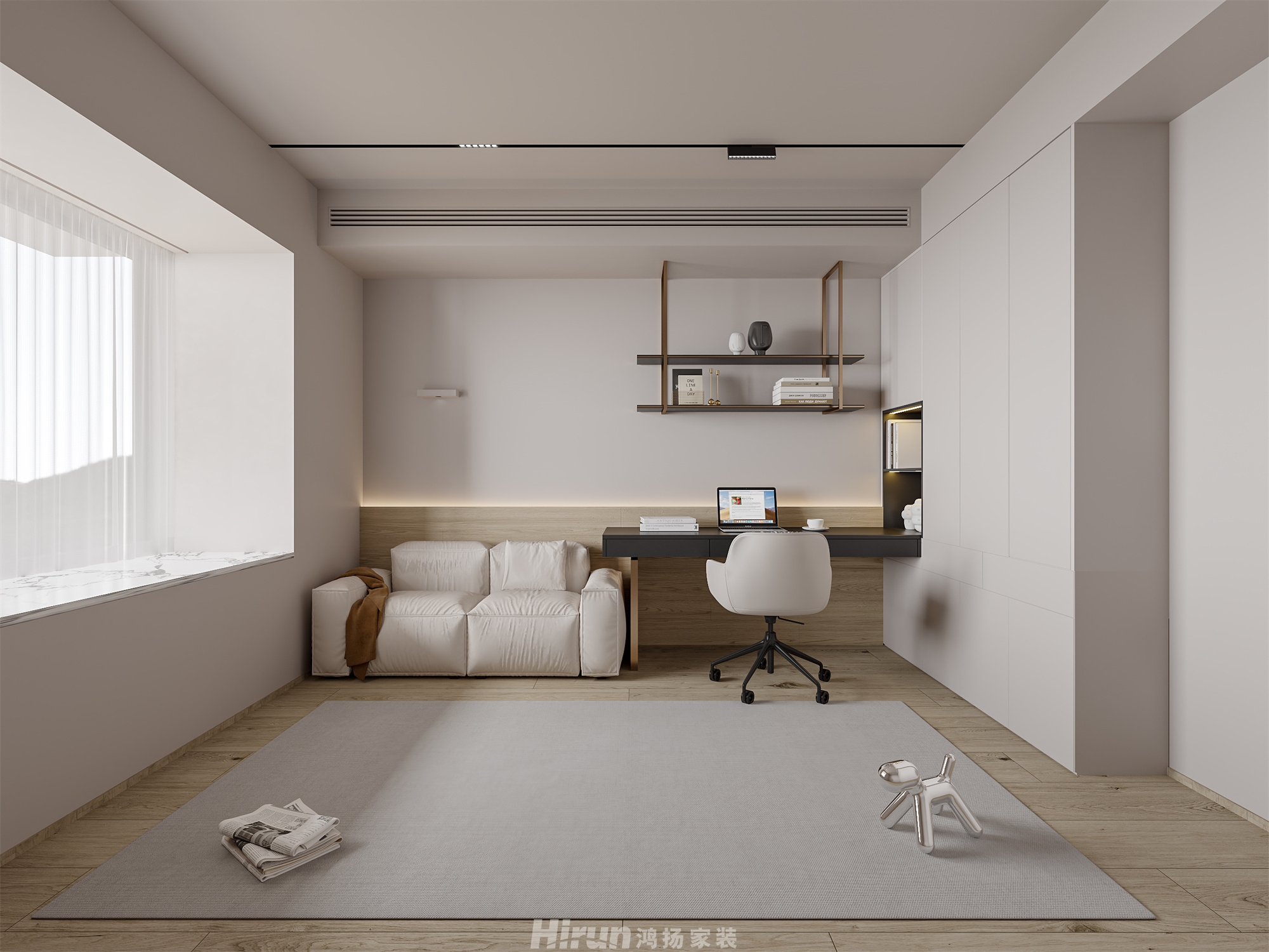 東風映200㎡北歐之光大平層 裝修案例效果圖-4