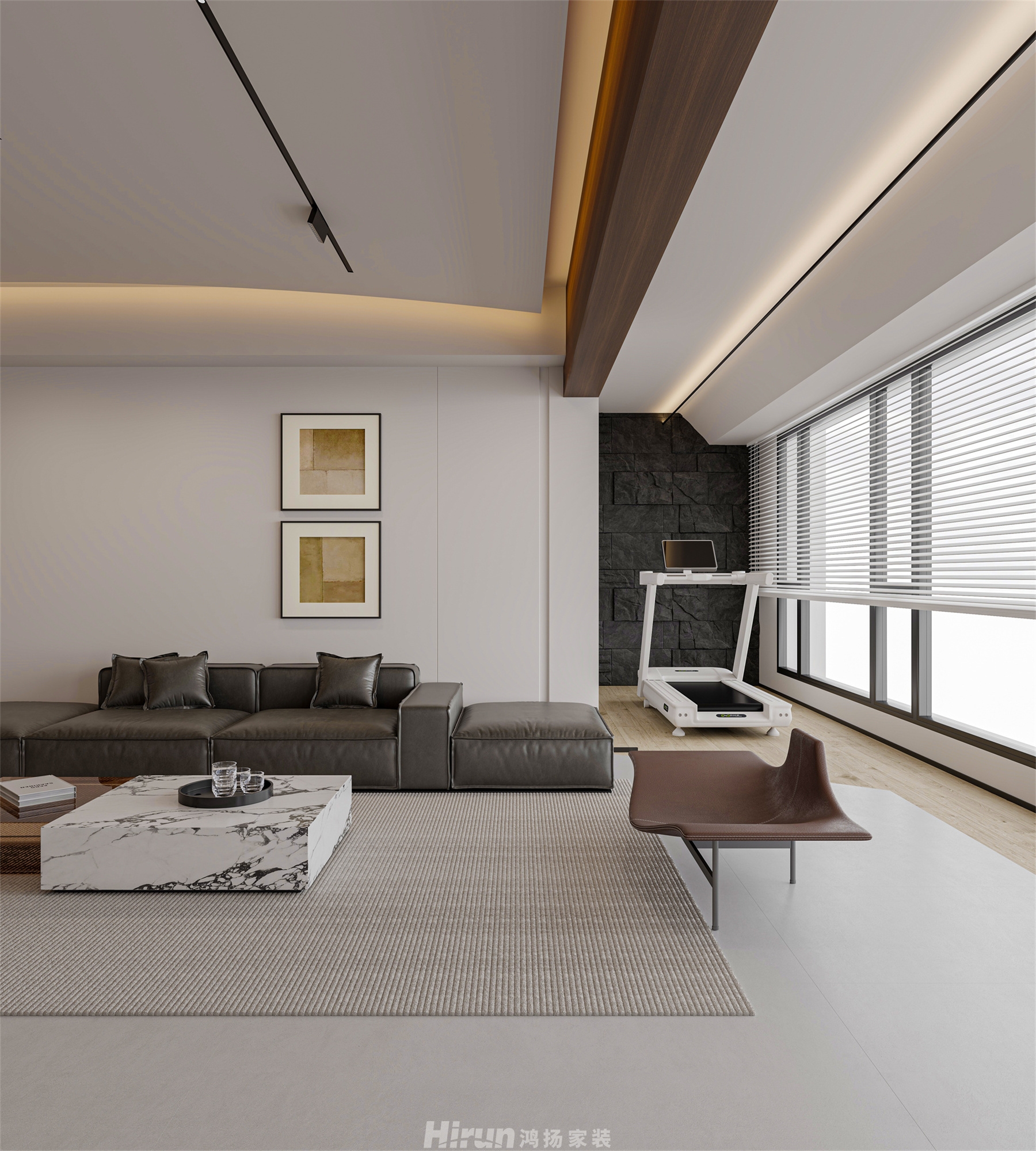 東風映200㎡北歐之光大平層 裝修案例效果圖-9