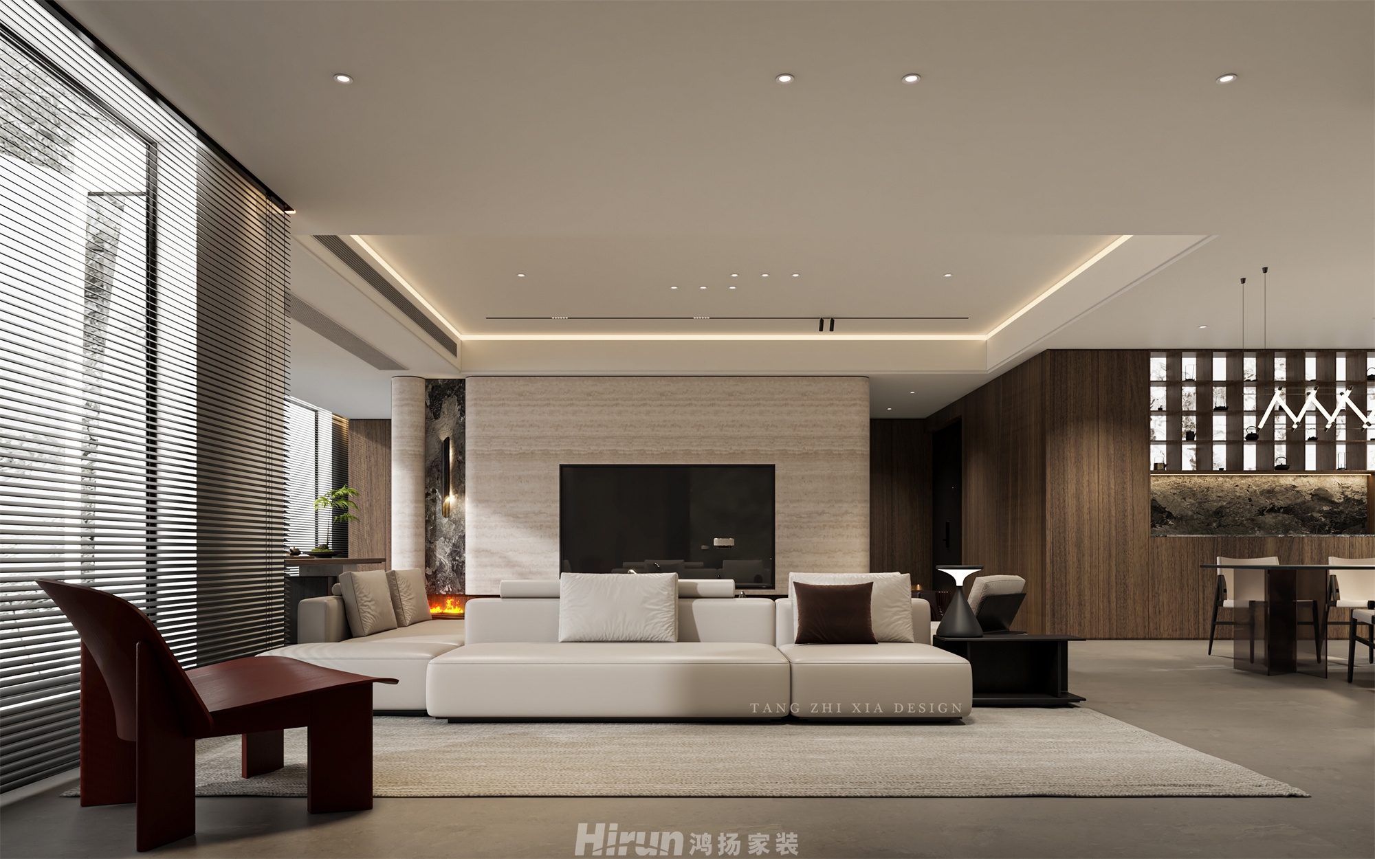 天城上和珺230㎡雅致現代大平層 裝修案例效果圖-5