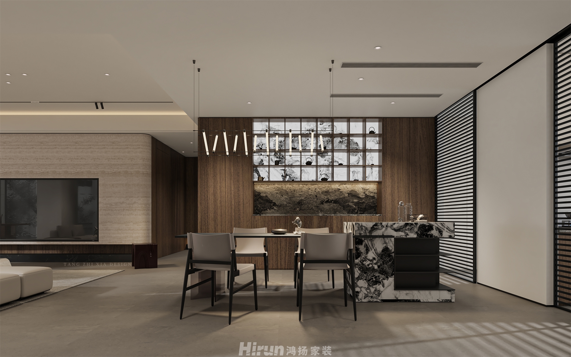 天城上和珺230㎡雅致現代大平層 裝修案例效果圖-2