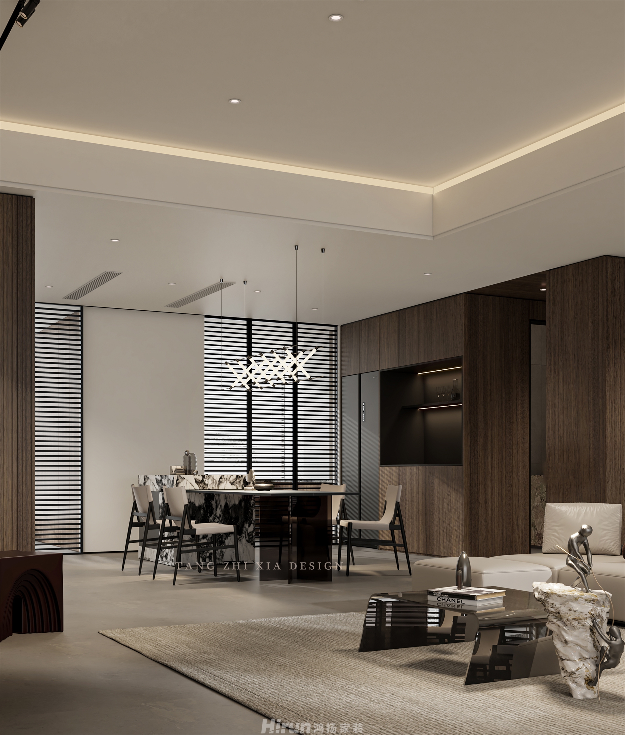 天城上和珺230㎡雅致現代大平層 裝修案例效果圖-6