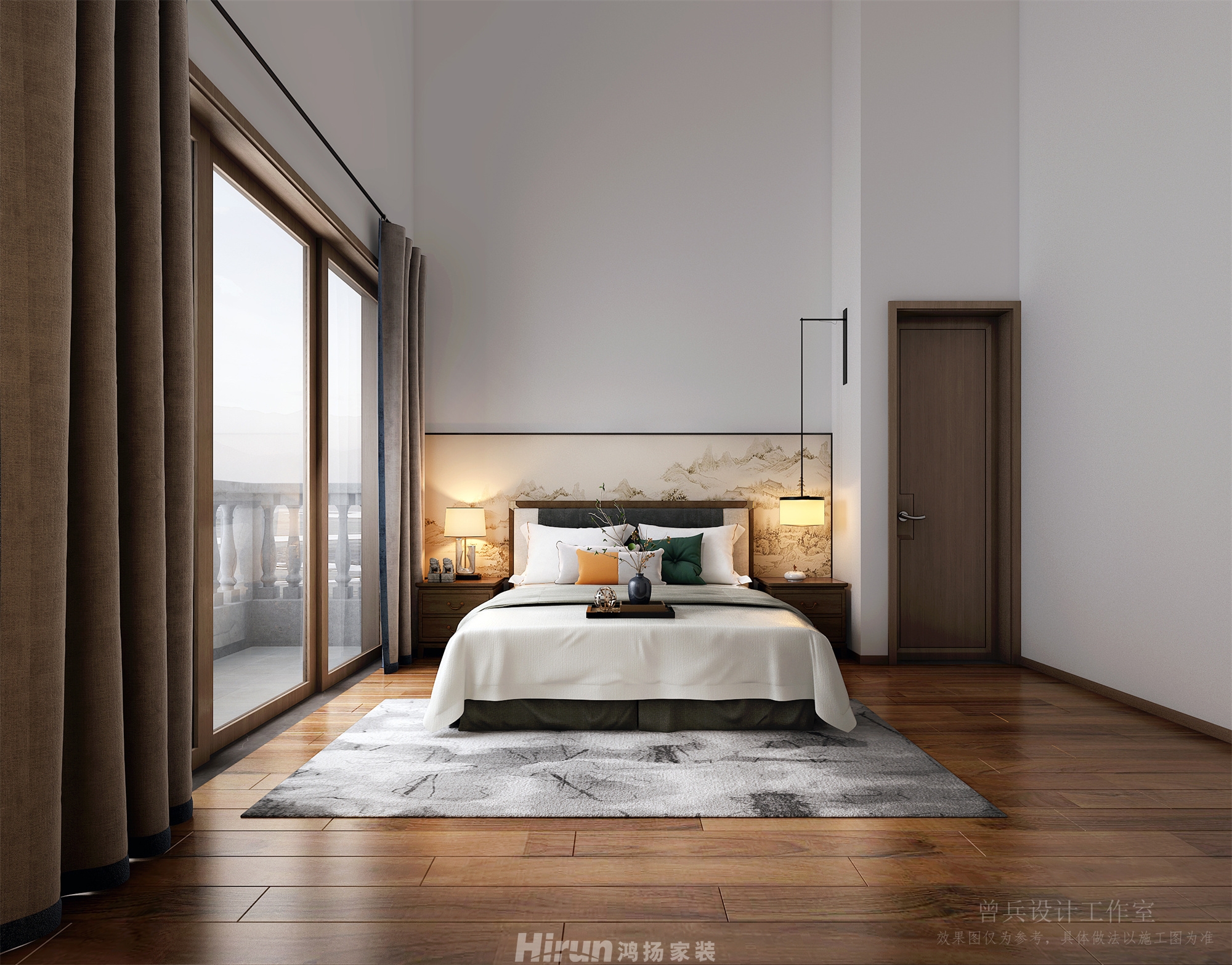 同升湖300㎡寫意木構別墅 裝修案例效果圖-7