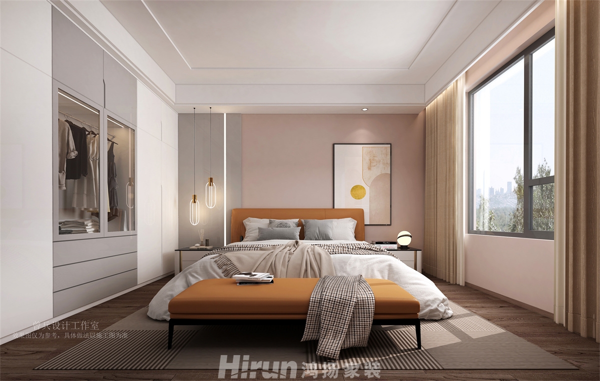 湘江壹號160㎡復合寫意四居室 裝修案例效果圖-3