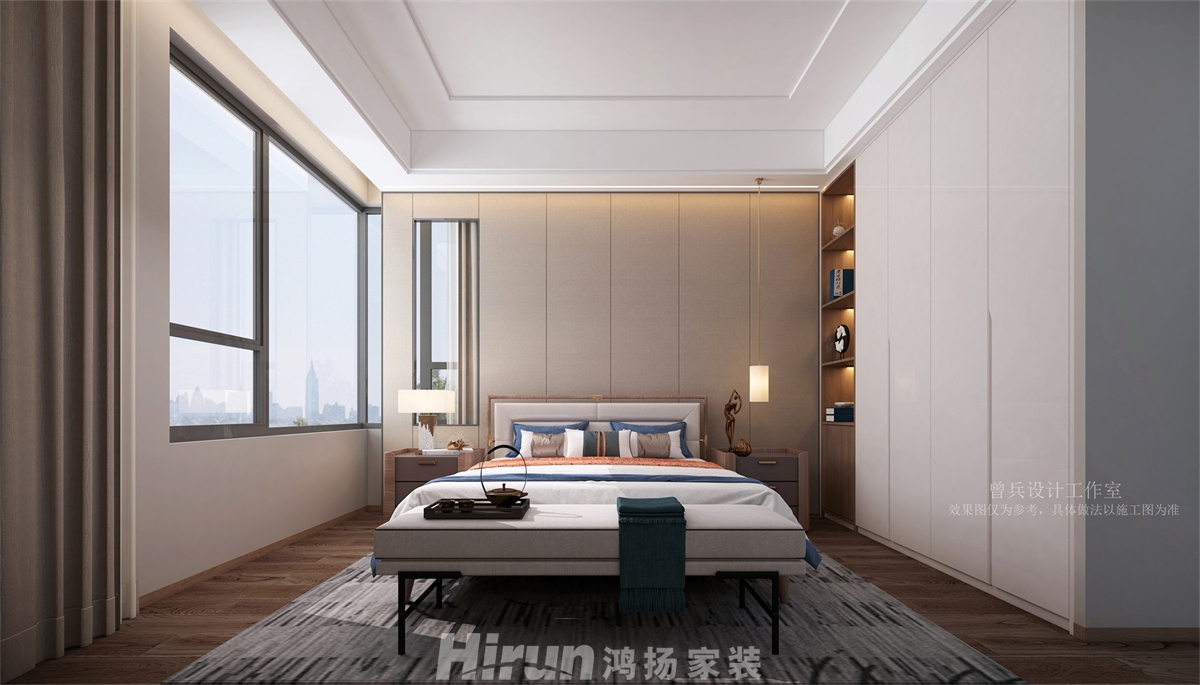 湘江壹號160㎡復合寫意四居室 裝修案例效果圖-7