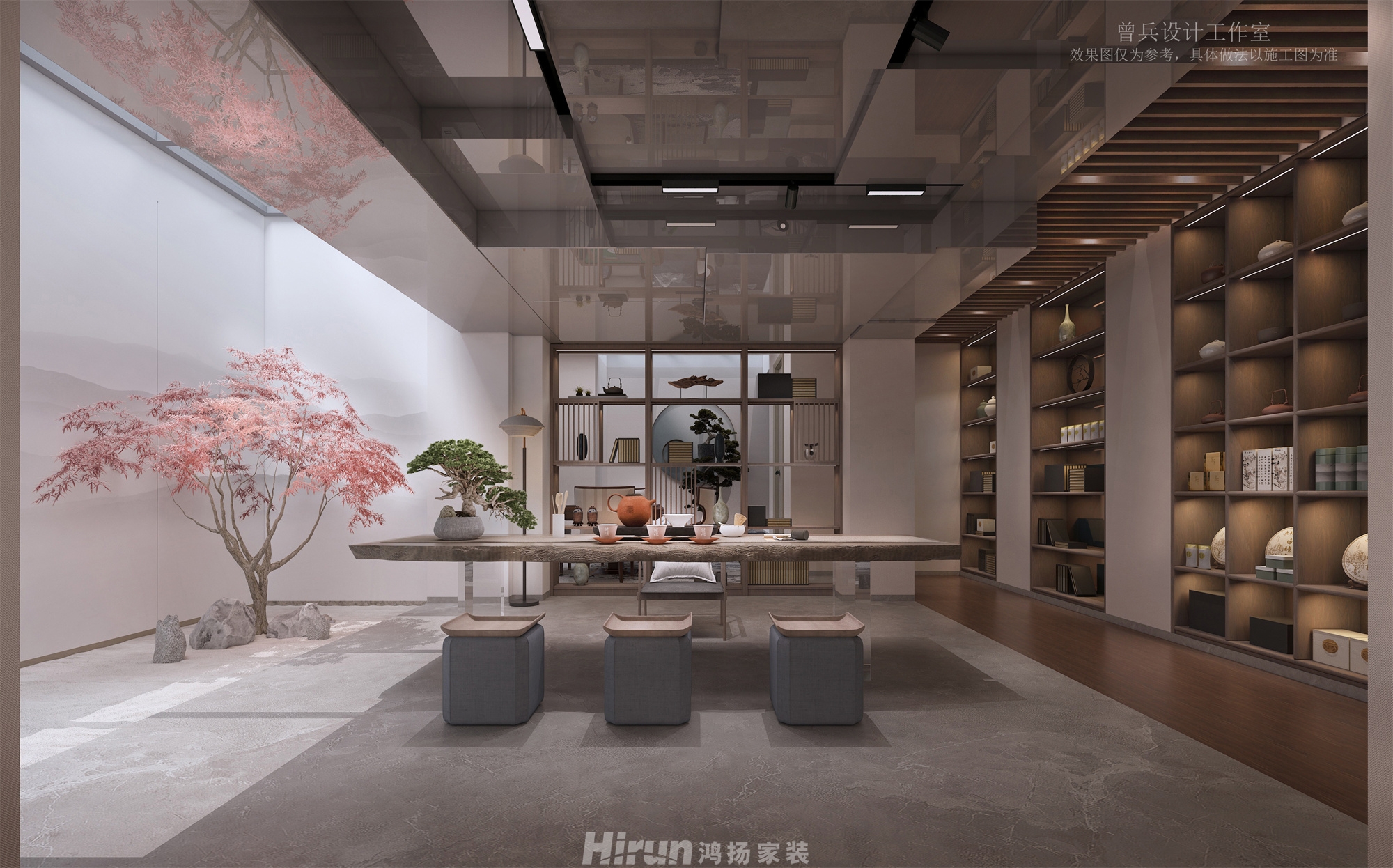 鑫遠紫樾香山220㎡復合寫意復式 裝修案例效果圖-5