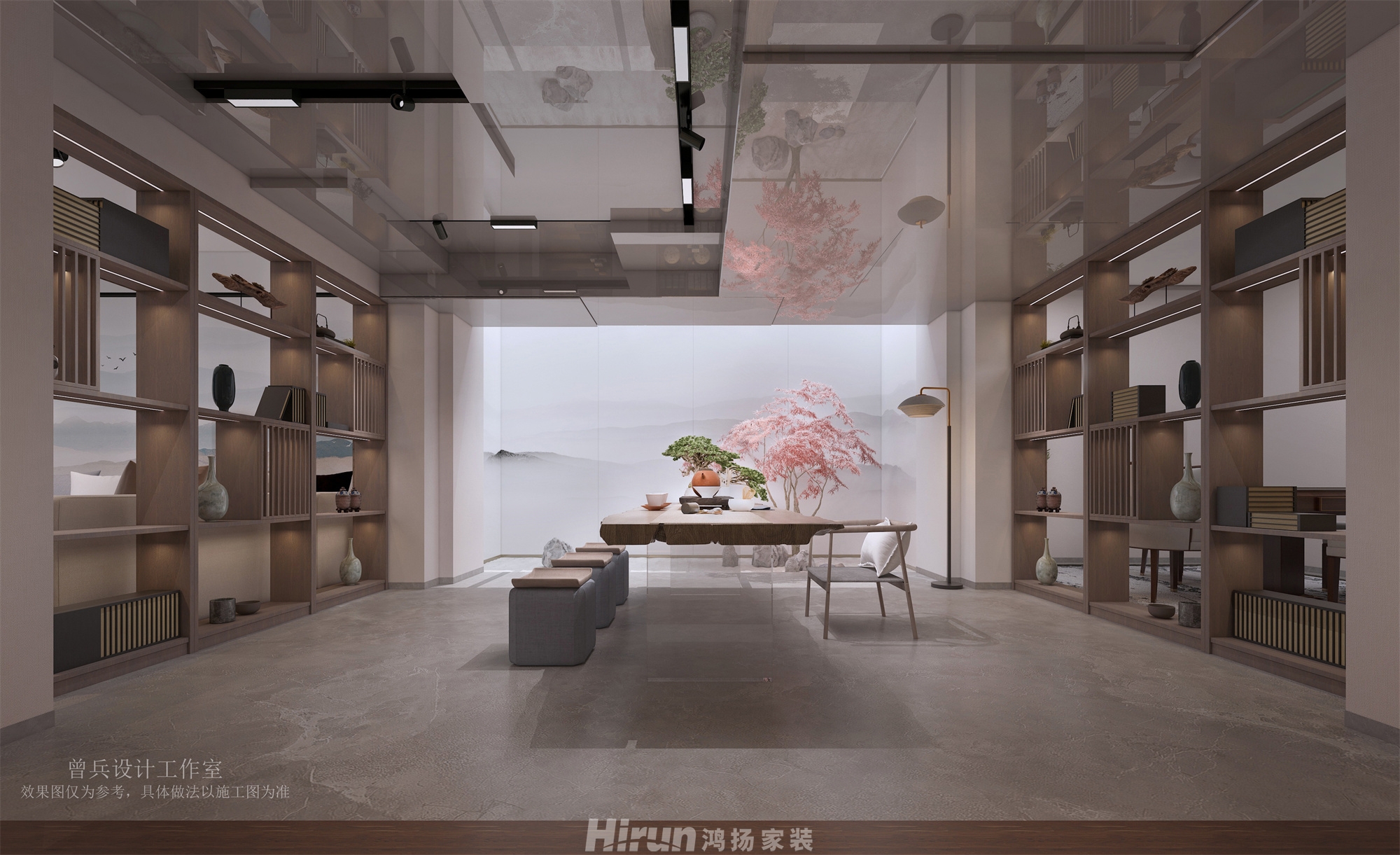 鑫遠紫樾香山220㎡復合寫意復式 裝修案例效果圖-7