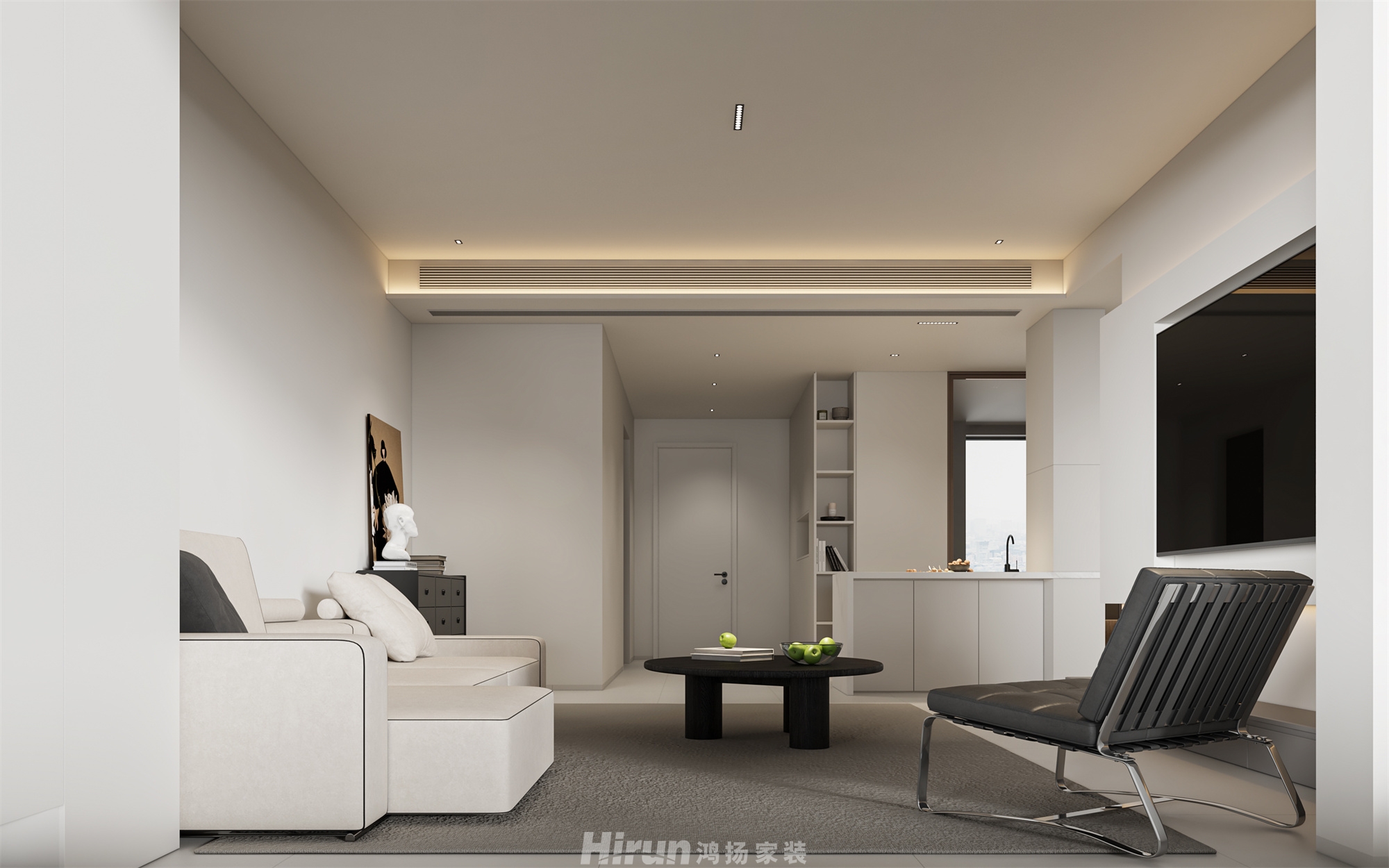 北大資源-理想家園140㎡雅致現(xiàn)代四居室 裝修案例效果圖-1