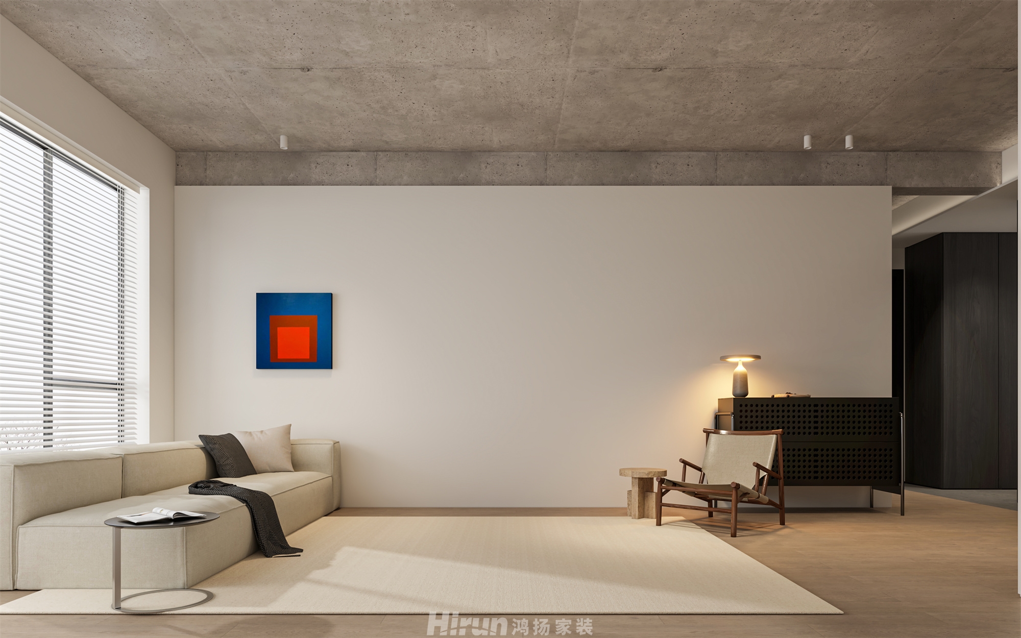 漢唐翰林府120㎡雅致現代三居室 裝修案例效果圖-8