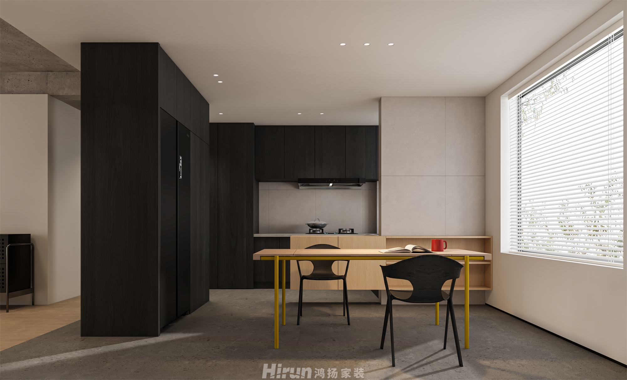 漢唐翰林府120㎡雅致現代三居室 裝修案例效果圖-3