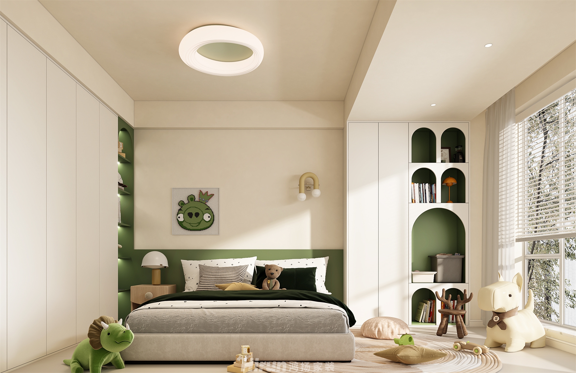 建發(fā)玖洲和璽140㎡復(fù)古風(fēng)潮四居室 裝修案例效果圖-6