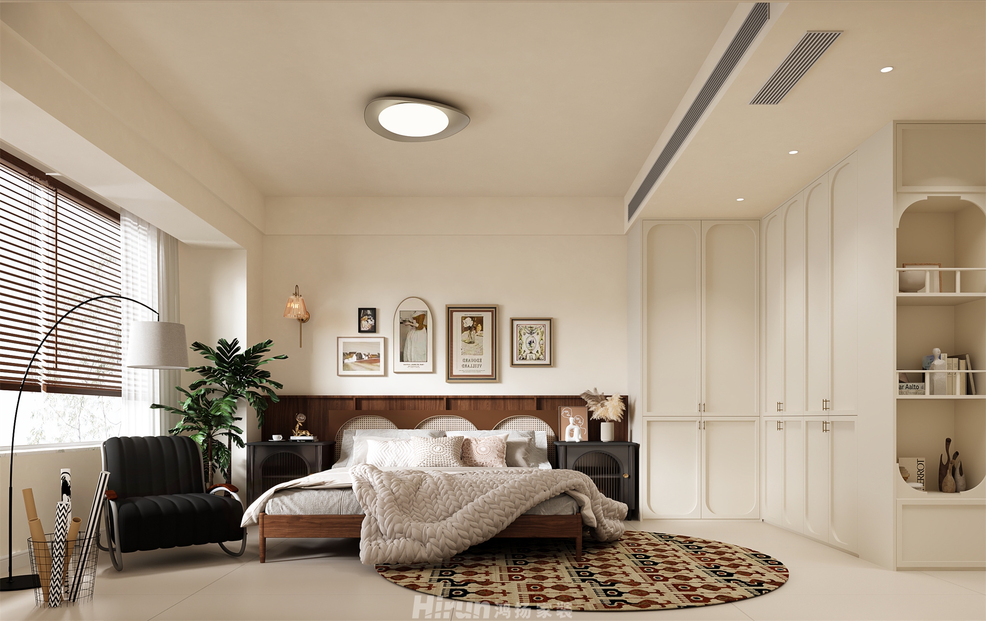 建發(fā)玖洲和璽140㎡復(fù)古風(fēng)潮四居室 裝修案例效果圖-8