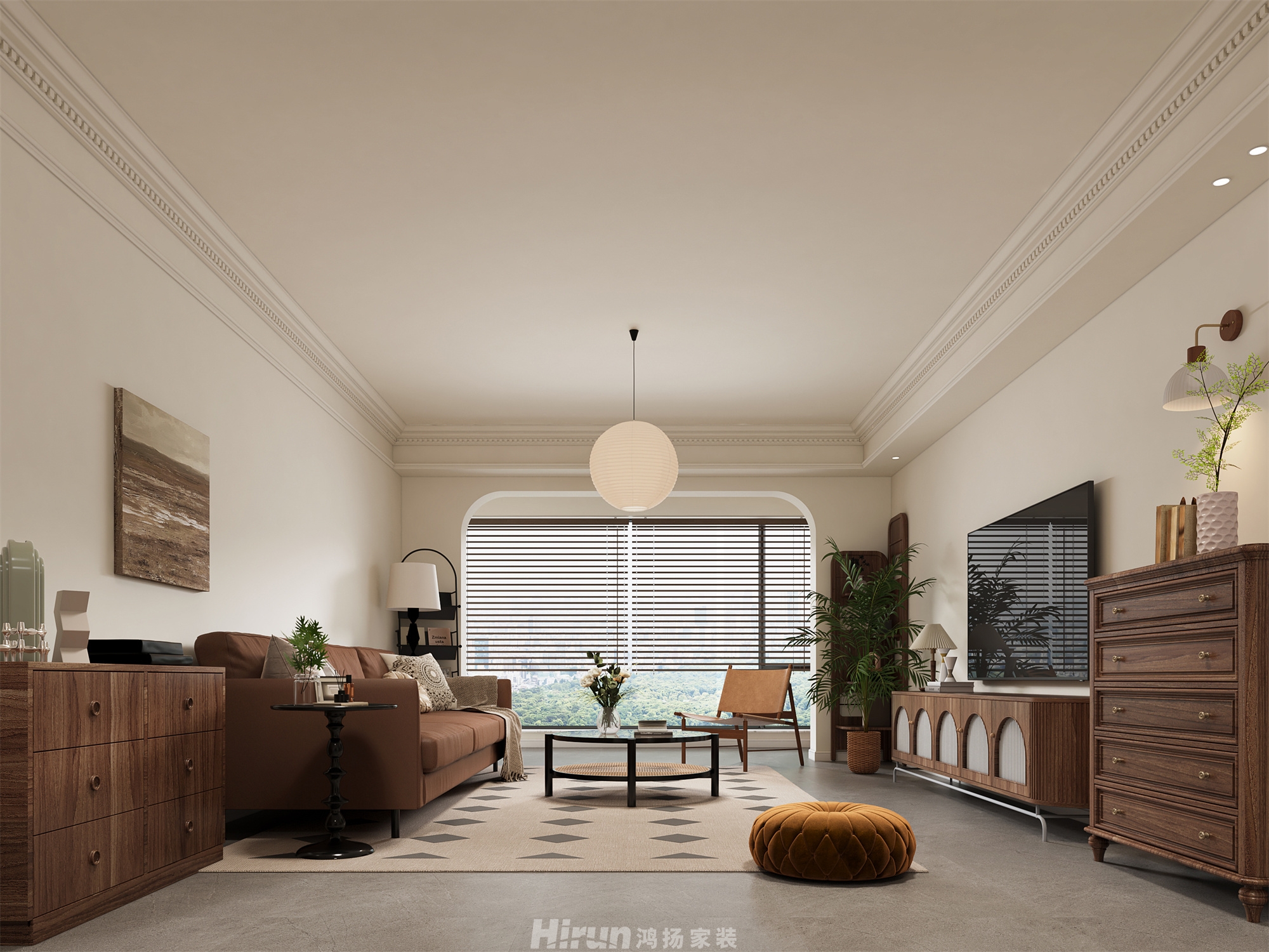 建發(fā)玖洲和璽140㎡復(fù)古風(fēng)潮四居室 裝修案例效果圖-12