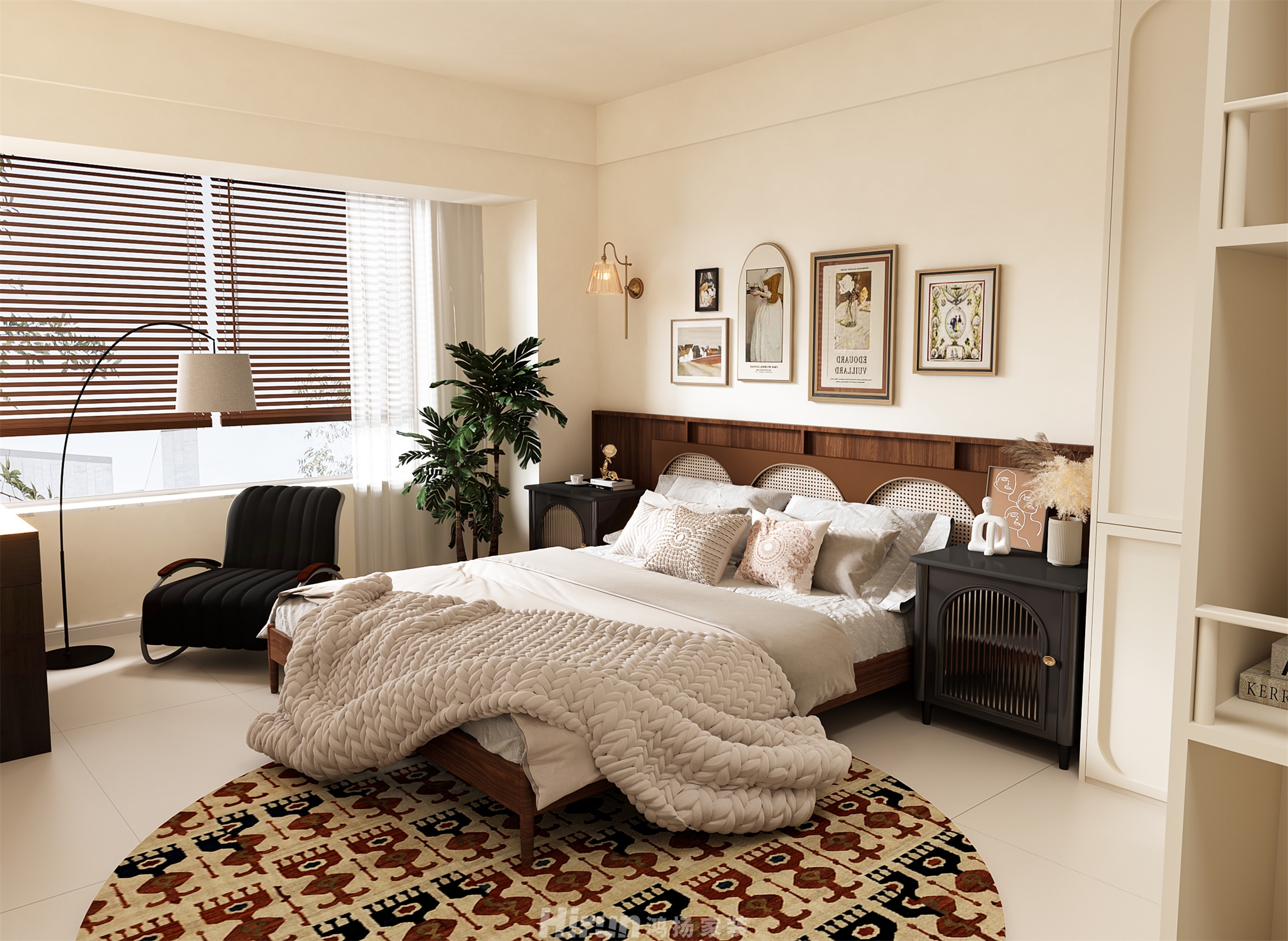 建發(fā)玖洲和璽140㎡復(fù)古風(fēng)潮四居室 裝修案例效果圖-14