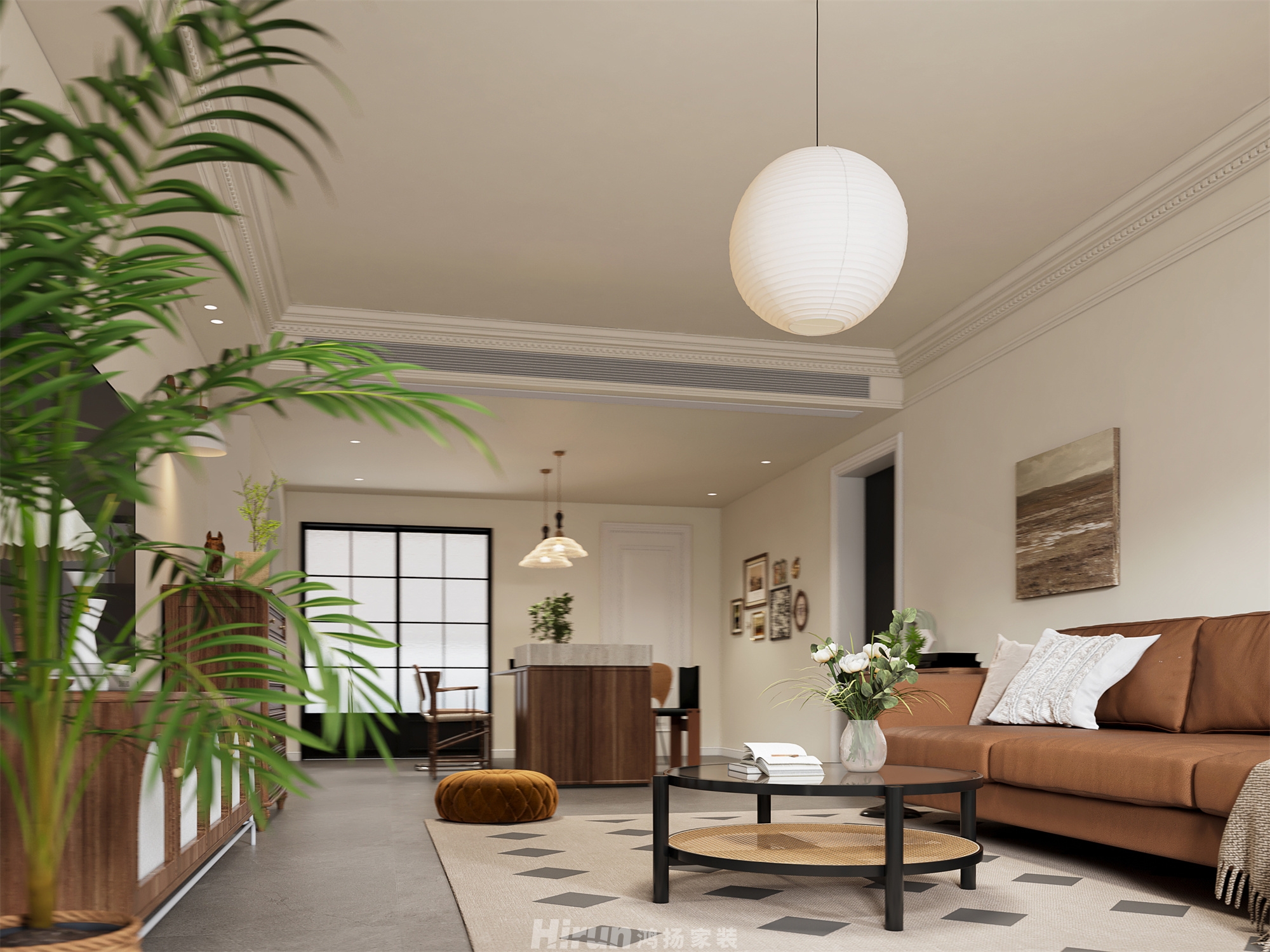 建發(fā)玖洲和璽140㎡復(fù)古風(fēng)潮四居室 裝修案例效果圖-7