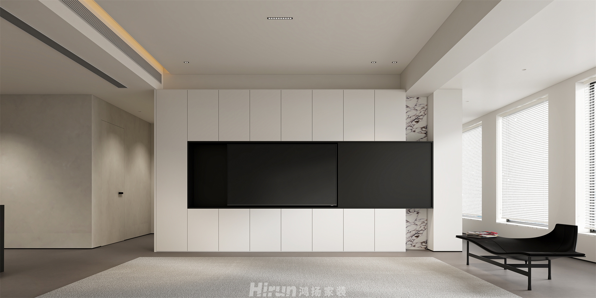 南山雍江匯120㎡雅致現代三居室 裝修案例效果圖-4