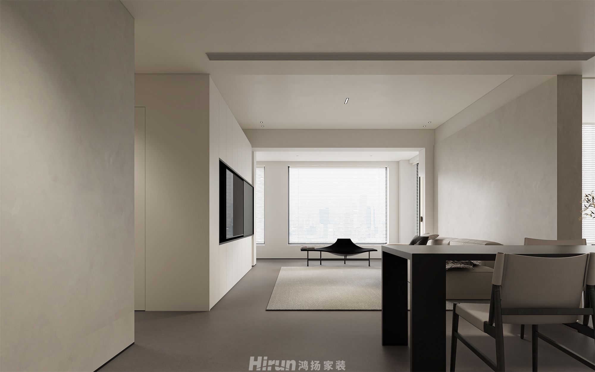 南山雍江匯120㎡雅致現代三居室 裝修案例效果圖-2