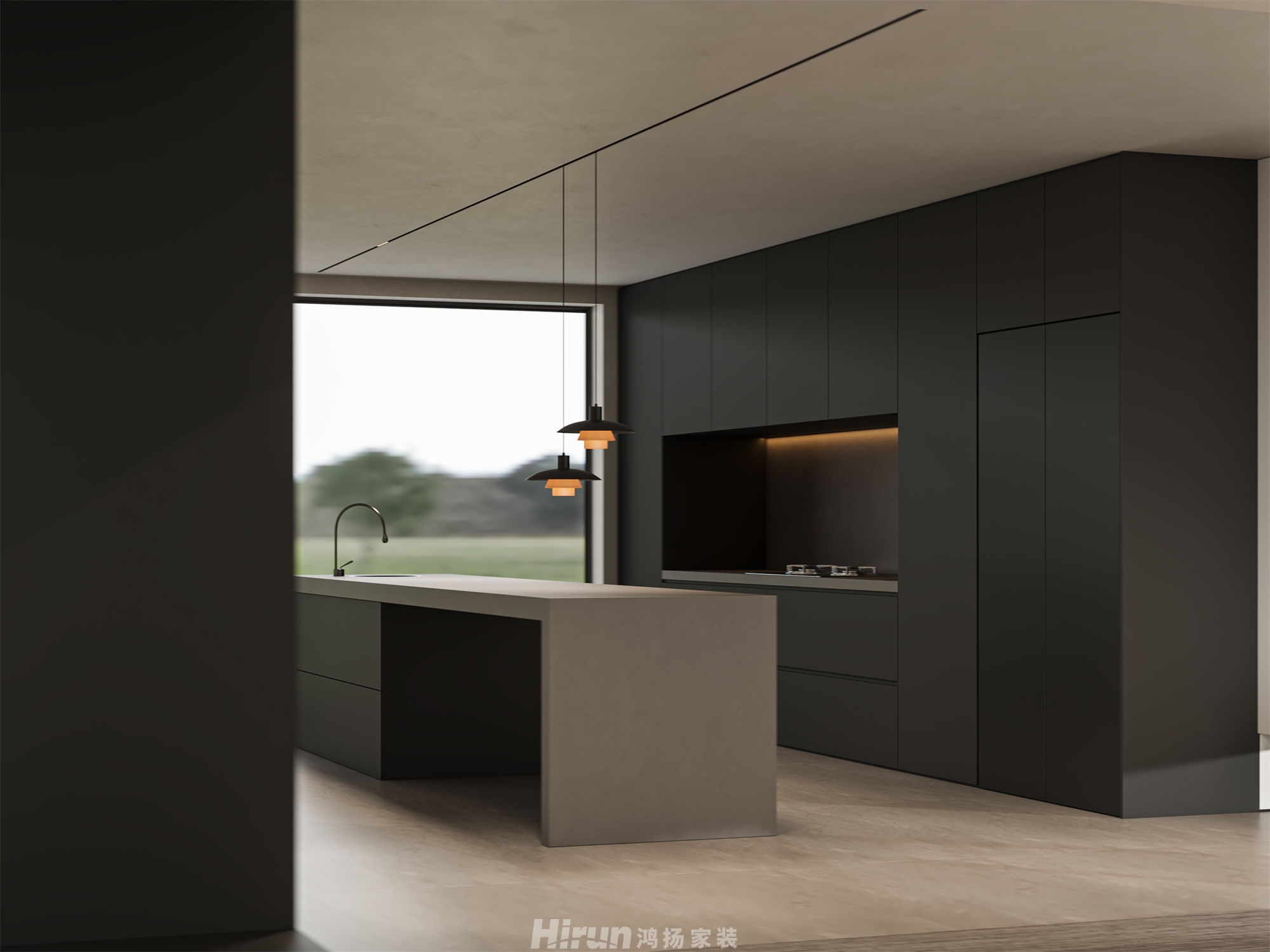 米地亞家園300㎡雅致現代別墅 裝修案例效果圖-4