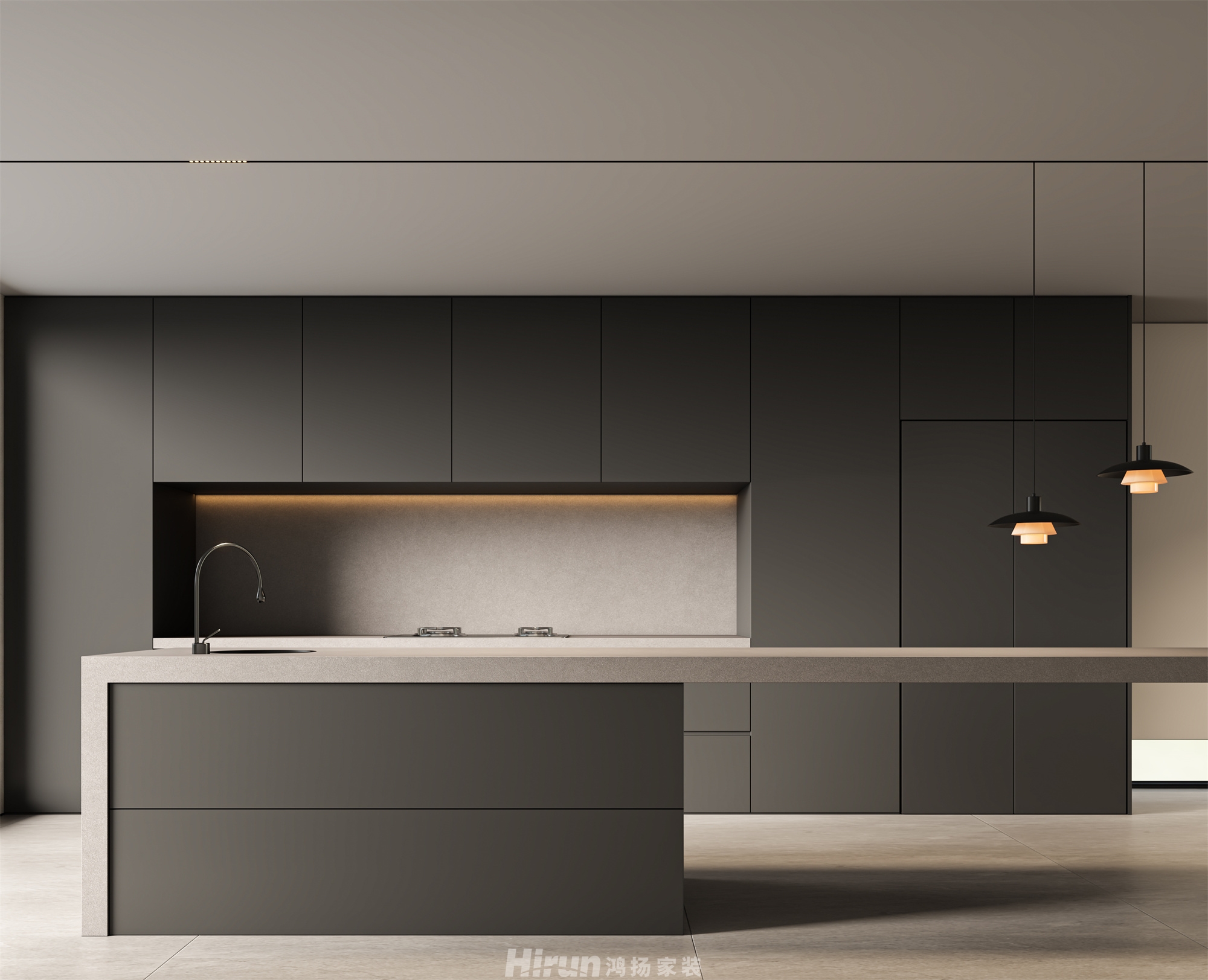 米地亞家園300㎡雅致現代別墅 裝修案例效果圖-10