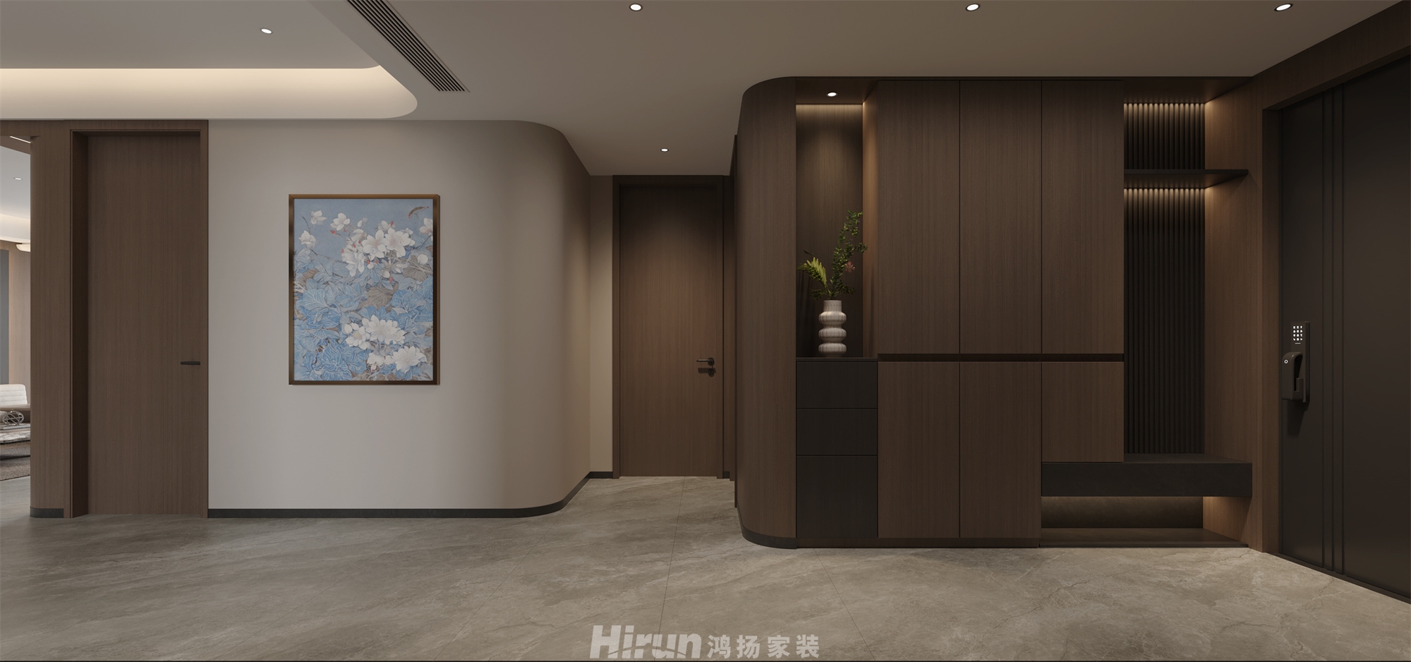 大漢華龍府242㎡雅致現代五居室 裝修案例效果圖-1