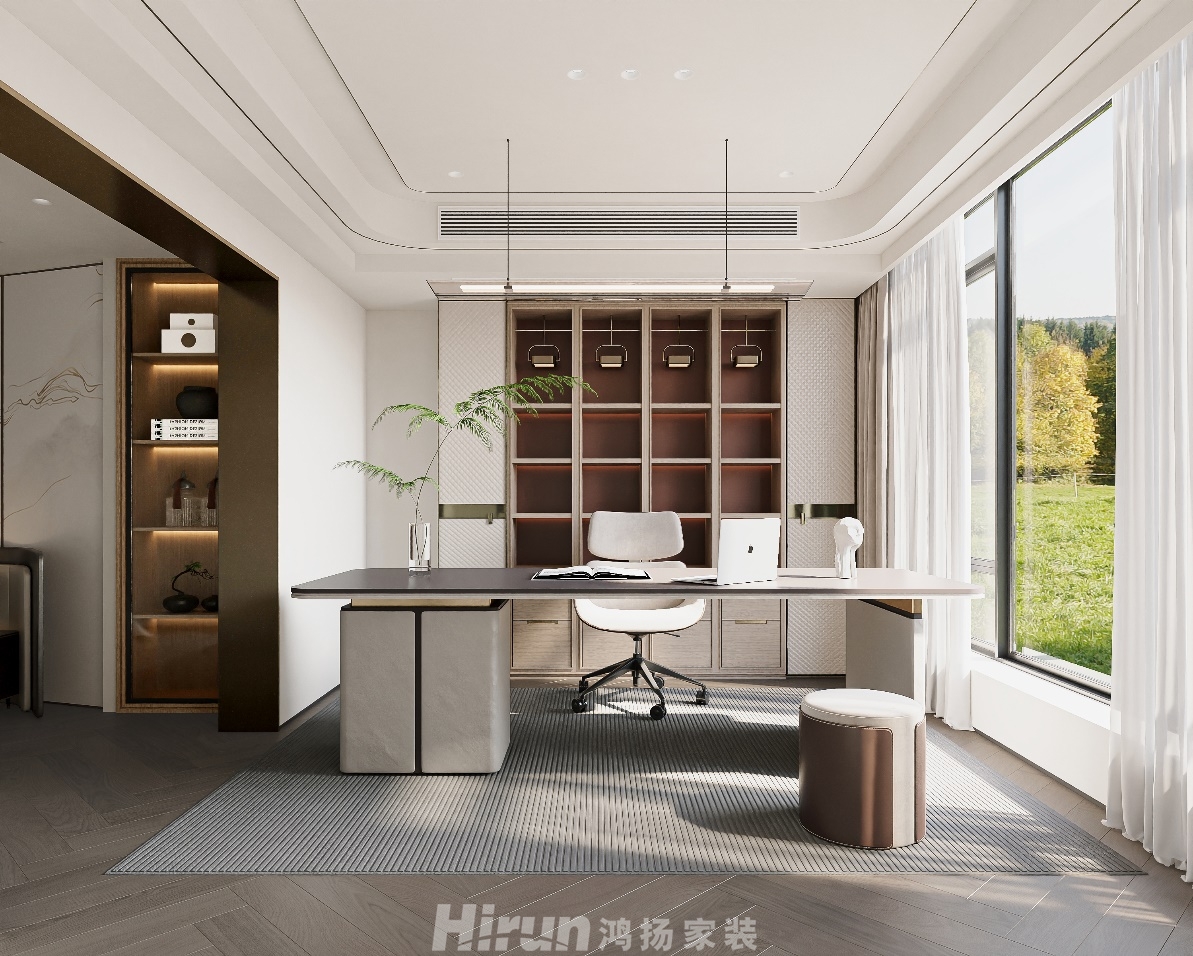 山水南雅458㎡意境東方別墅 裝修案例效果圖-3