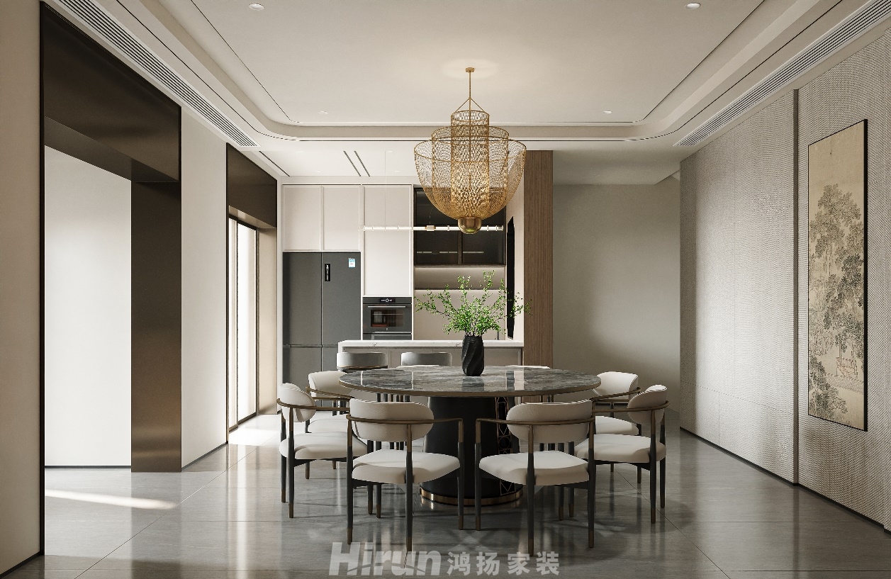 山水南雅458㎡意境東方別墅 裝修案例效果圖-4