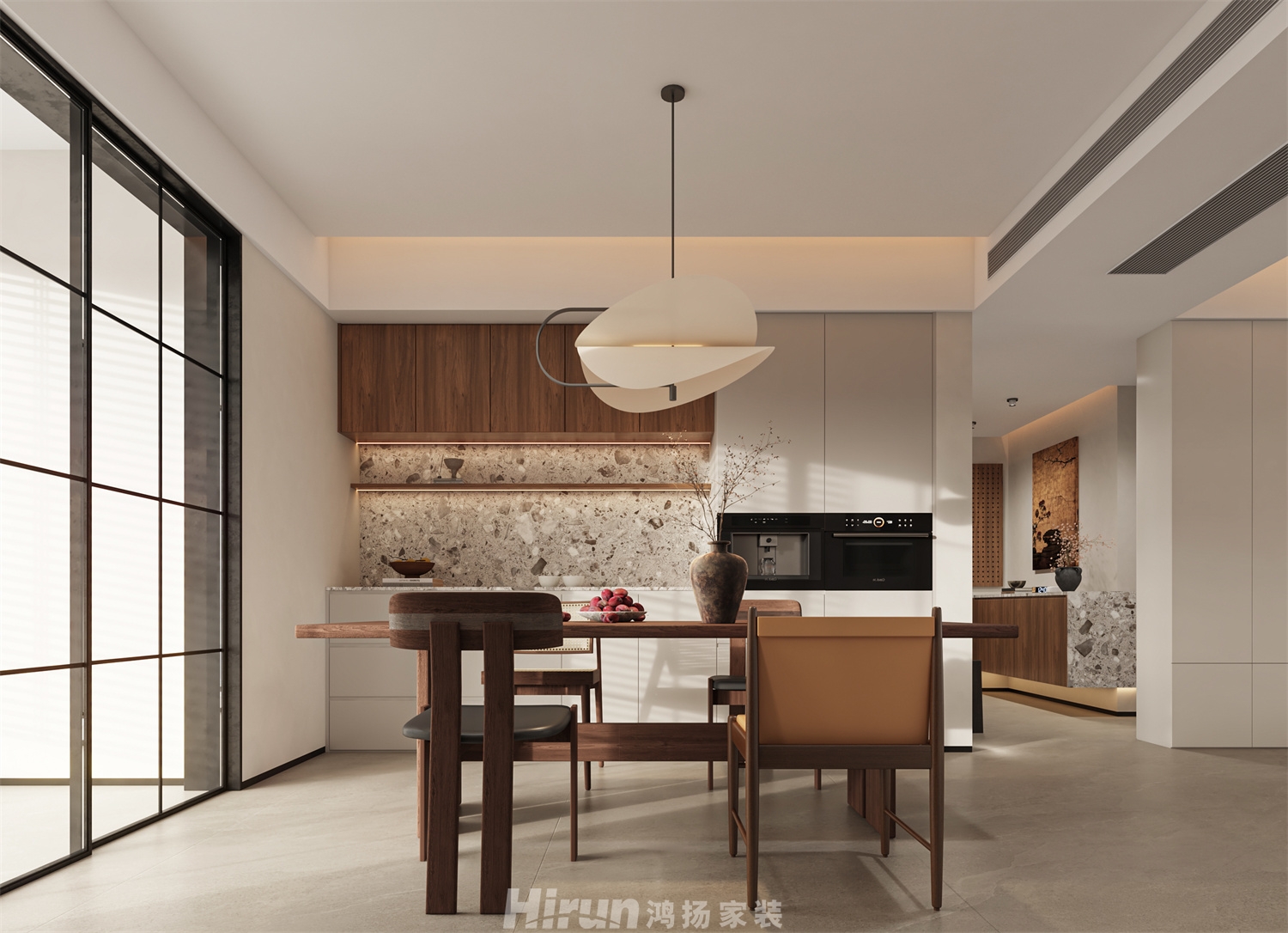 湘府和園213㎡復古風潮大平層 裝修案例效果圖-4