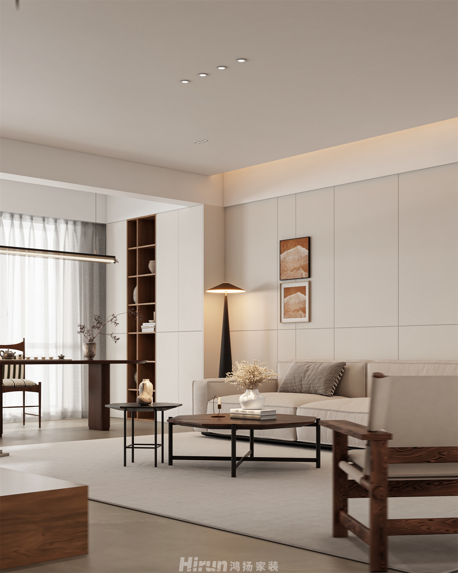 湘府和園213㎡復古風潮大平層 裝修案例效果圖-5