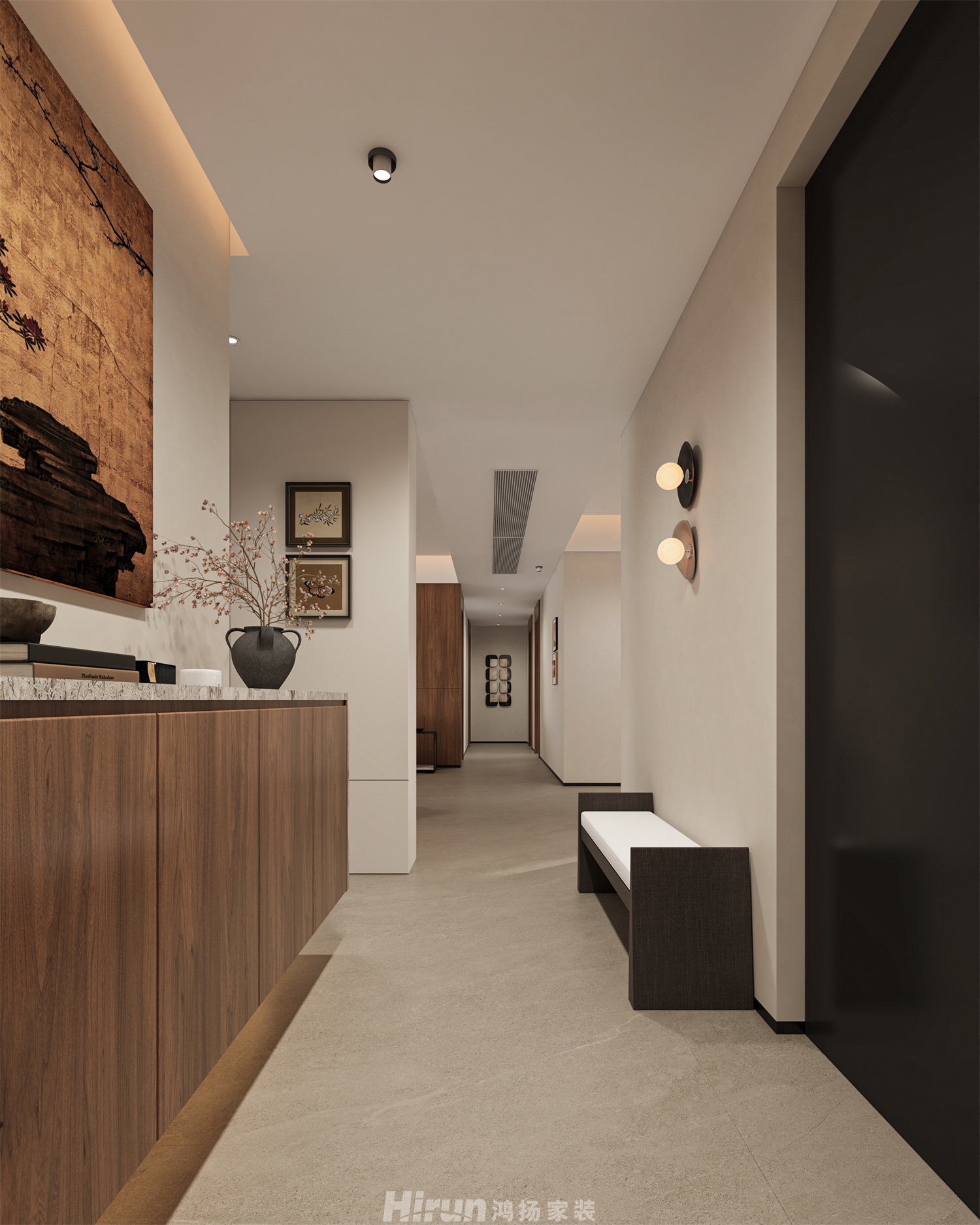 湘府和園213㎡復古風潮大平層 裝修案例效果圖-9